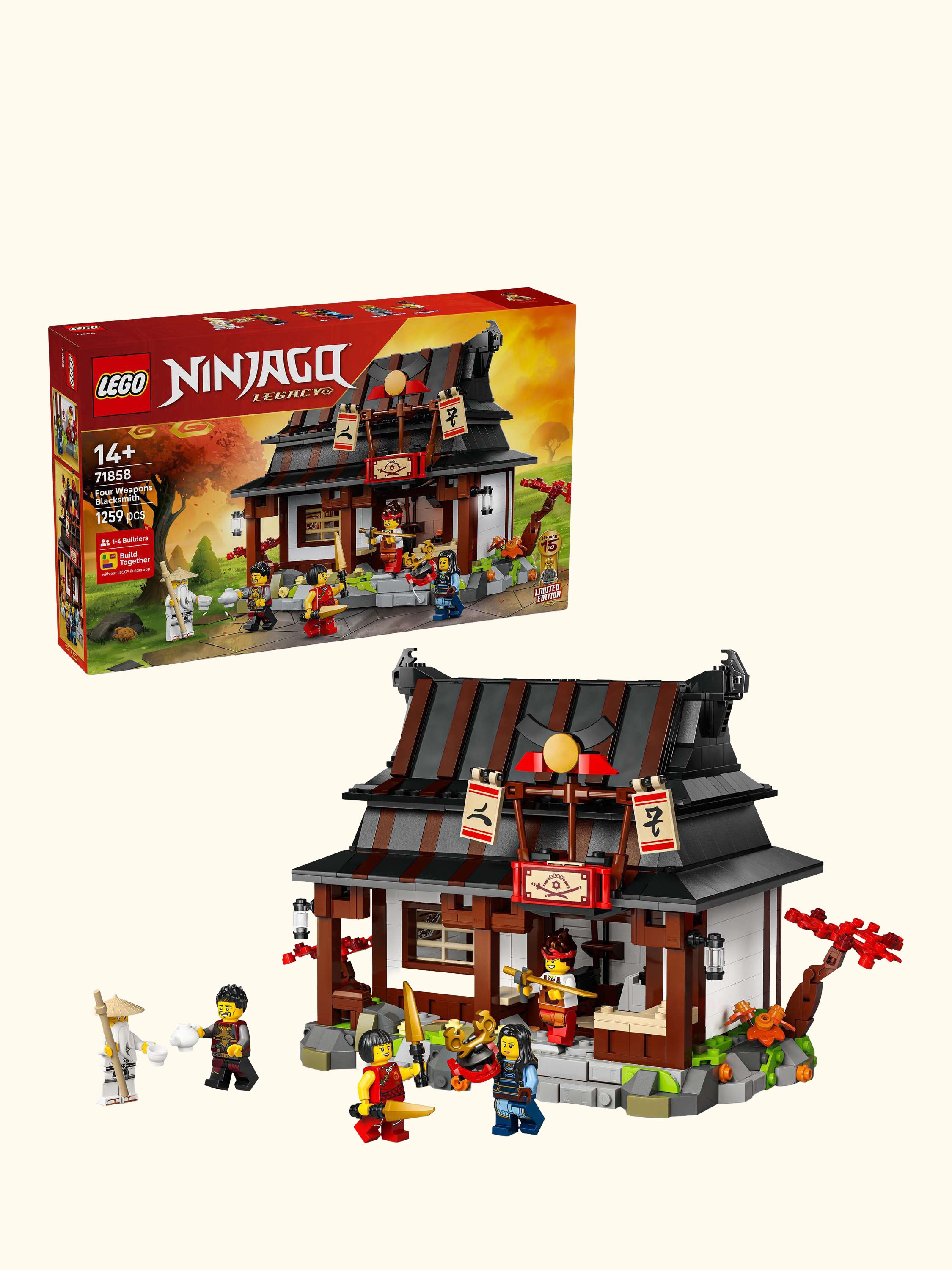 Ninjago 71858 Four Weapons Blacksmith 15th Anniversary Building Set