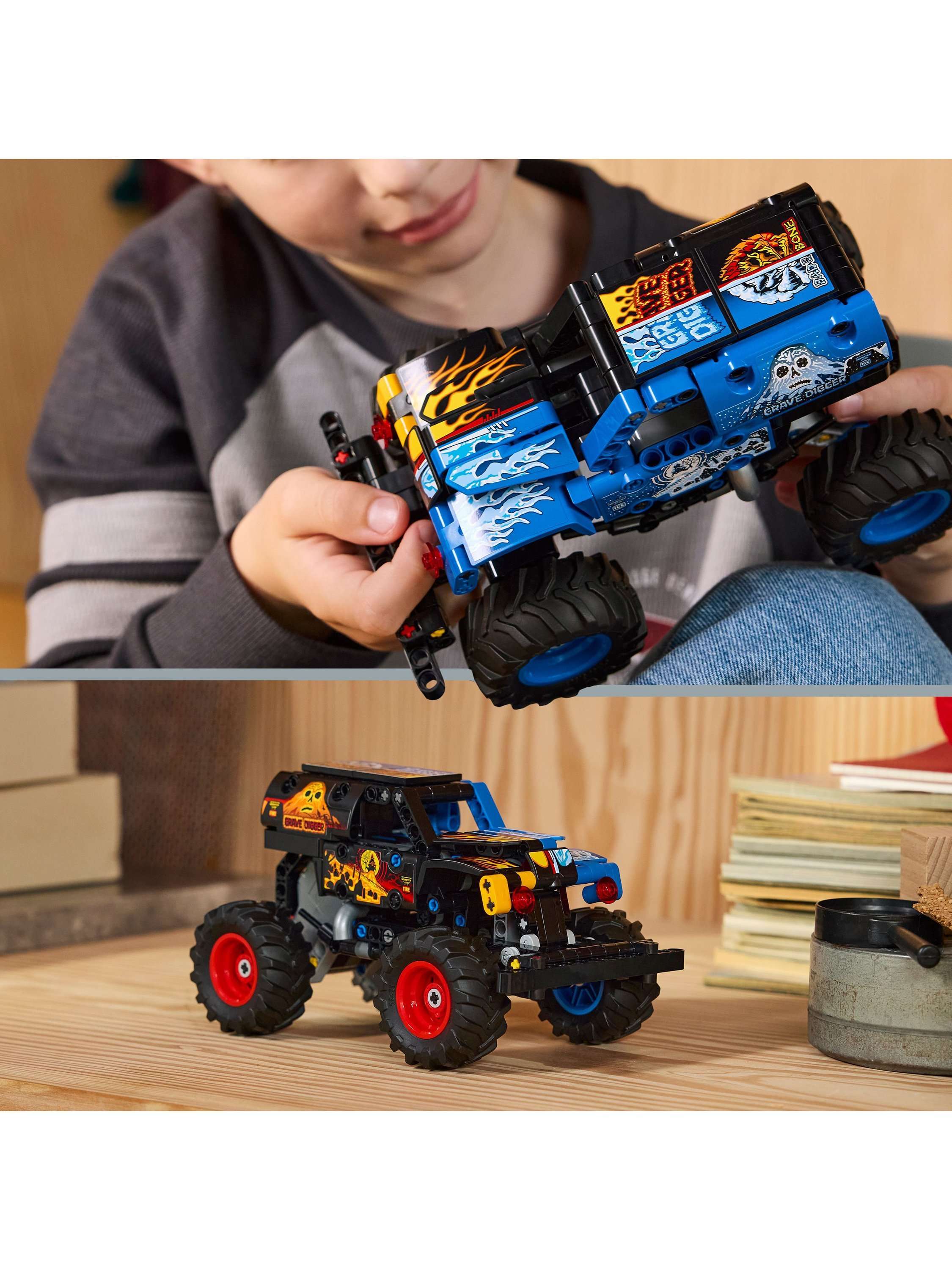 Technic 42219 Monster Jam Grave Digger Fire & Ice Truck Toy
