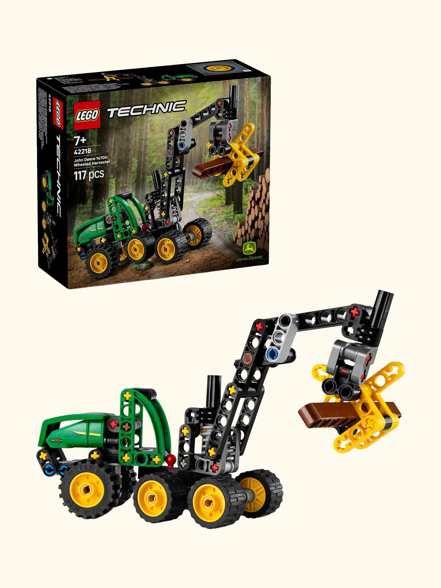 Technic 42218 John Deere 1470H Wheeled Harvester Construction Vehicle Toy