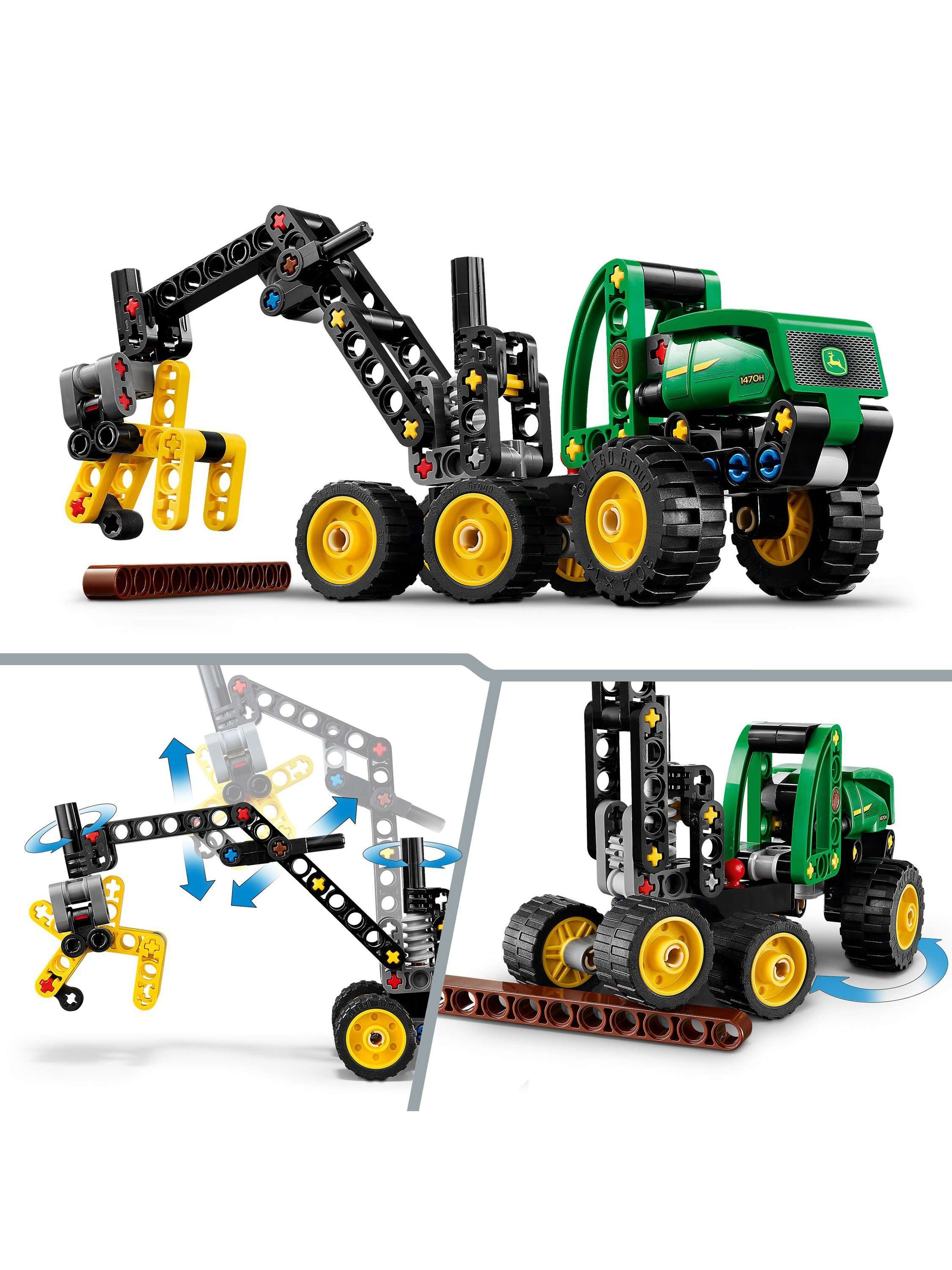 Technic 42218 John Deere 1470H Wheeled Harvester Construction Vehicle Toy