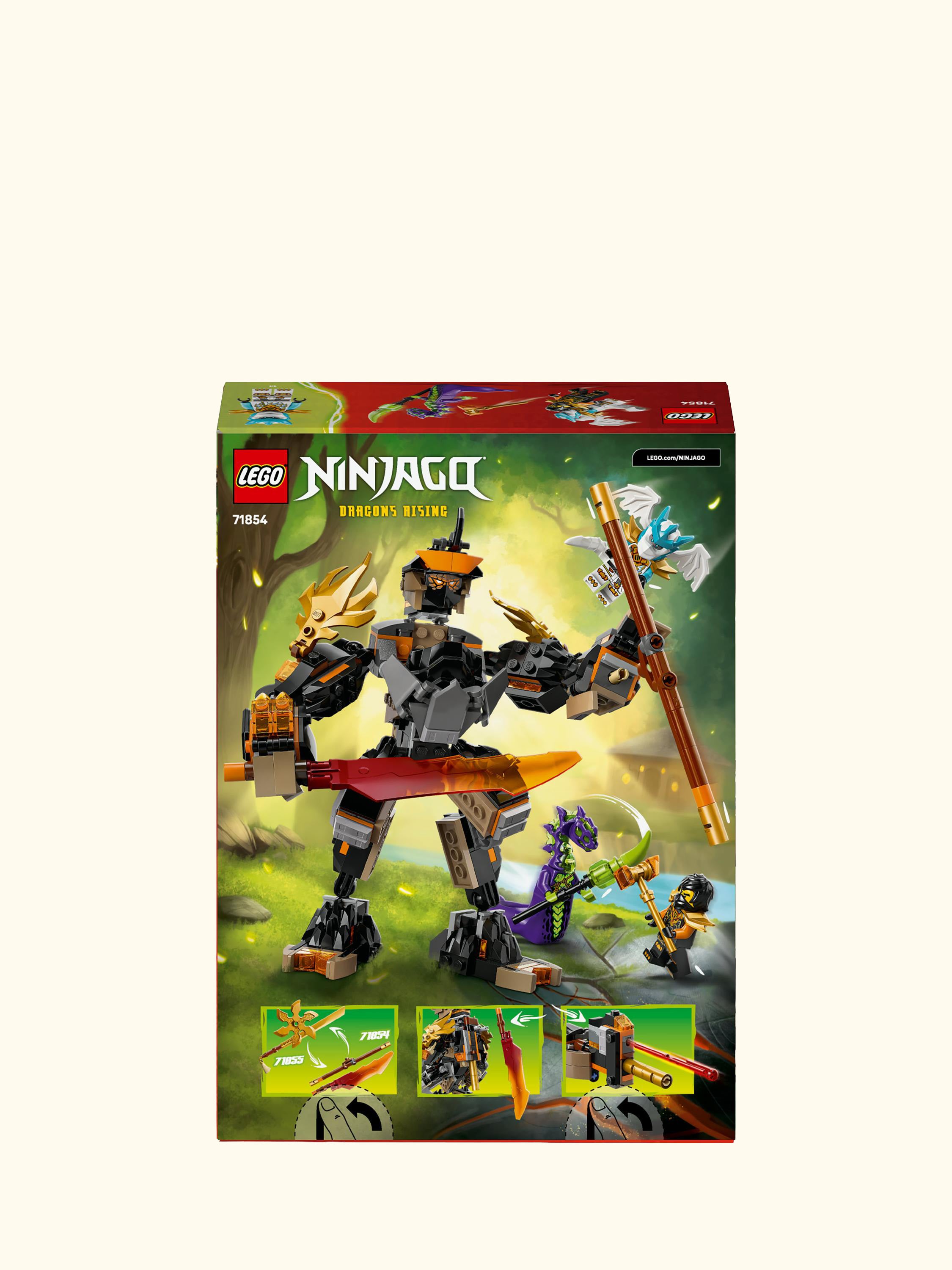 Ninjago 71854 Cole's Mission Mech & Dragon Zane Ninja Toy