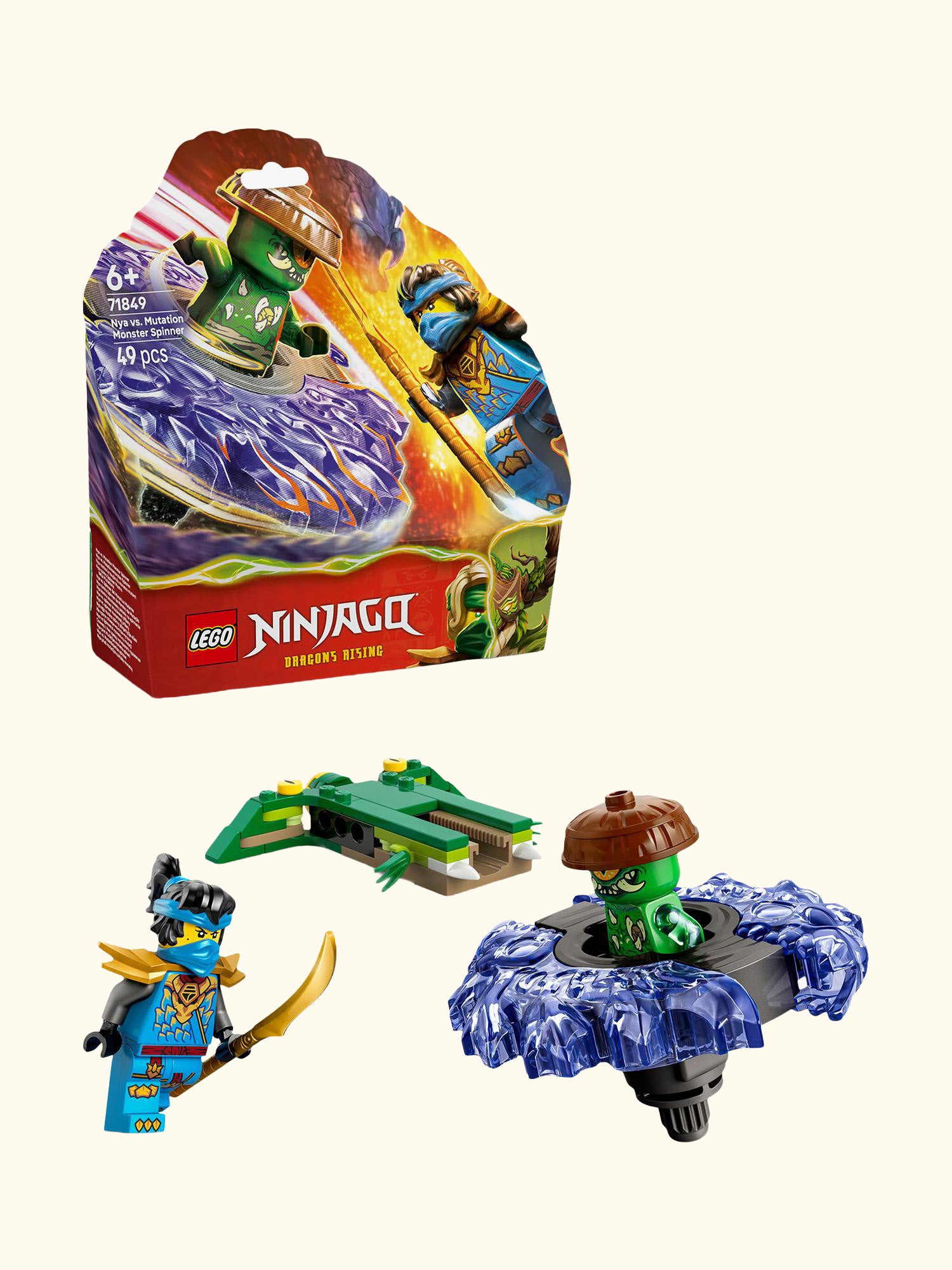 Ninjago 71849 Nya vs. Mutation Monster Spinner Battling Tops Toy