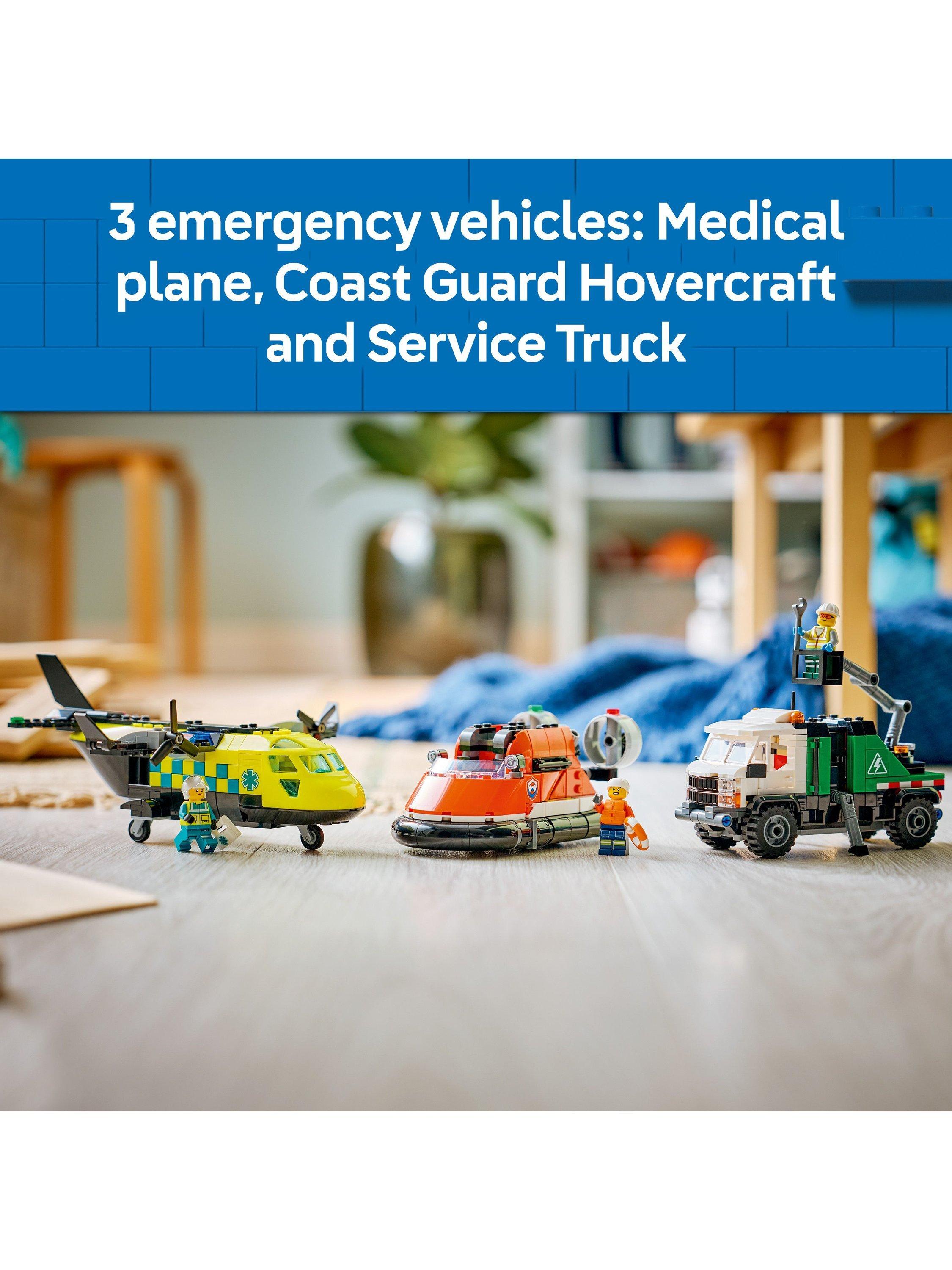 City 60505 Airplane, Service Truck & Hovercraft Remix Set