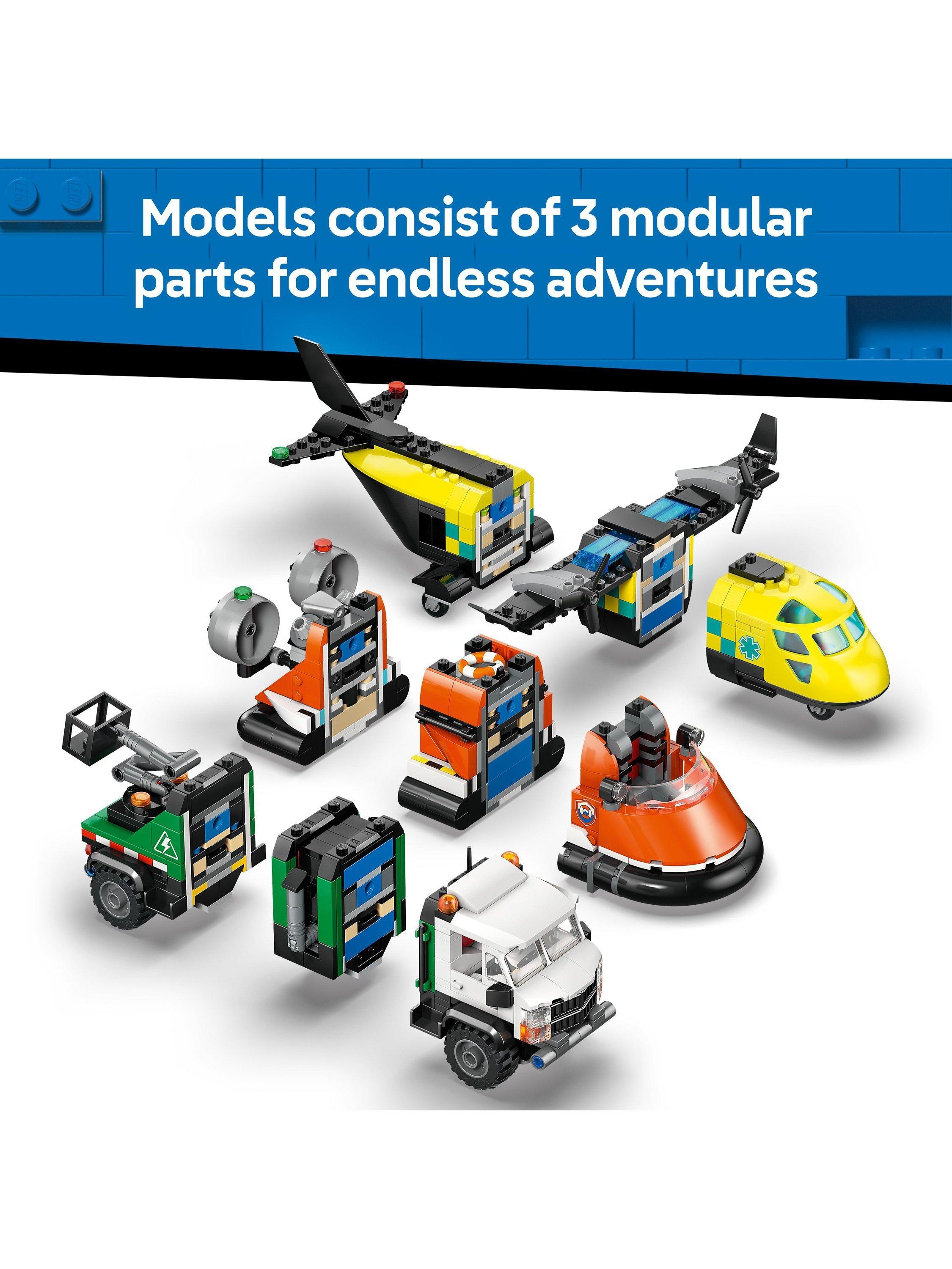 City 60505 Airplane, Service Truck & Hovercraft Remix Set