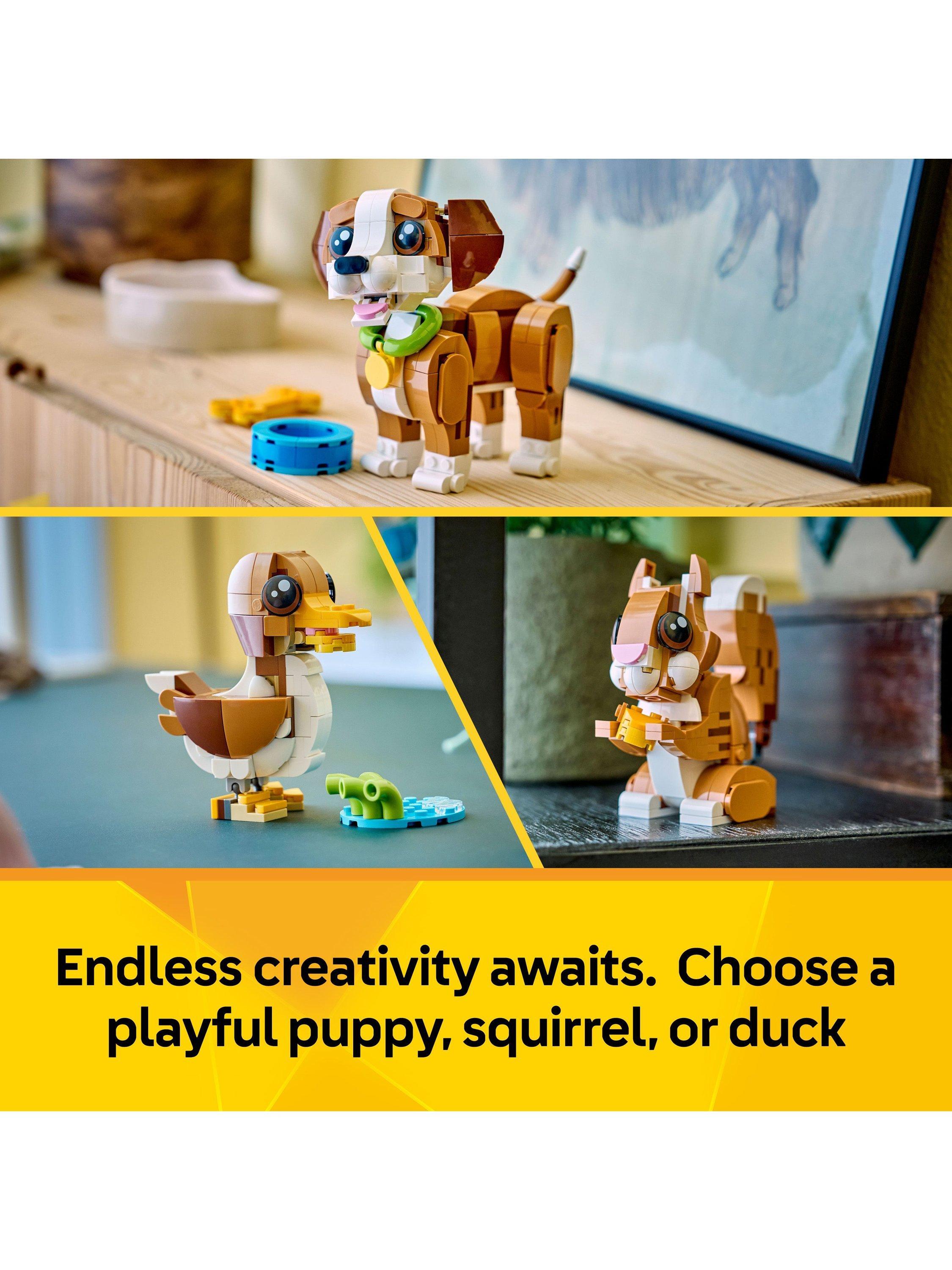 Creator 31382 Cute Animals: Playful Puppy Dog 3-in-1 Building Toy