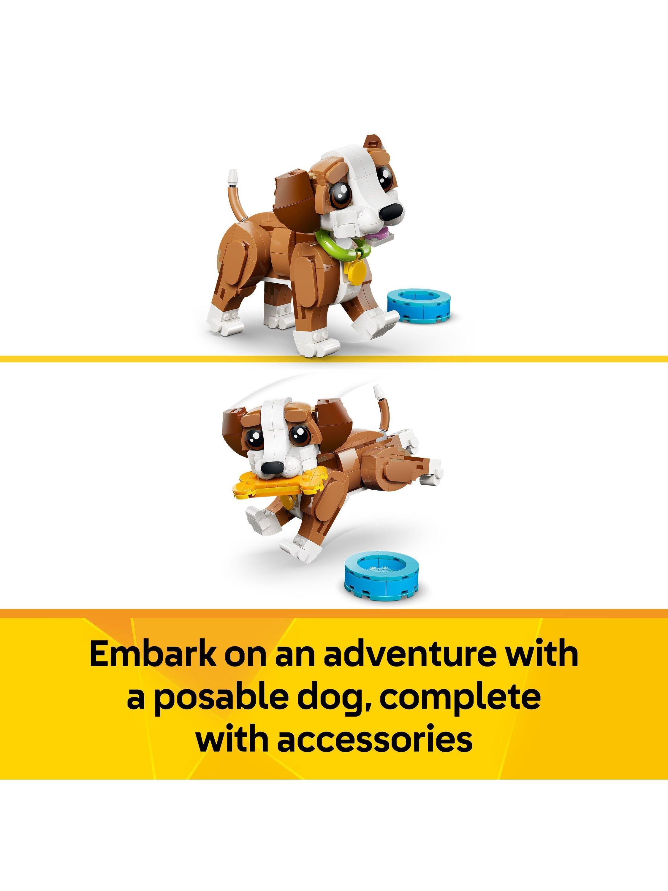 Creator 31382 Cute Animals: Playful Puppy Dog 3-in-1 Building Toy