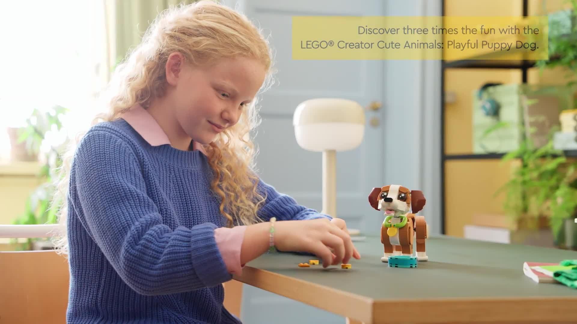 Creator 31382 Cute Animals: Playful Puppy Dog 3-in-1 Building Toy