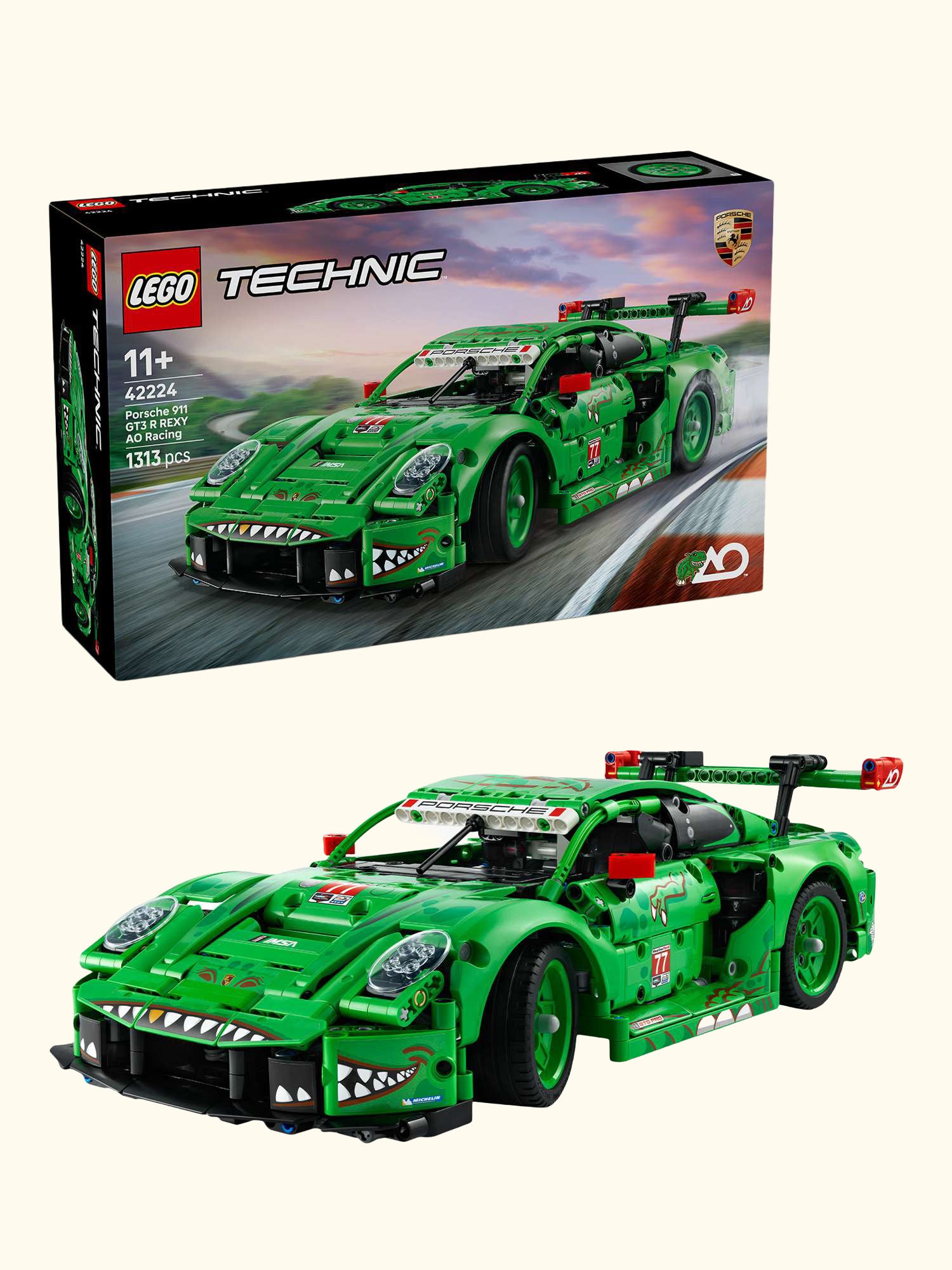 Technic 42224 Porsche 911 GT3 R REXY AO Racing Car Toy