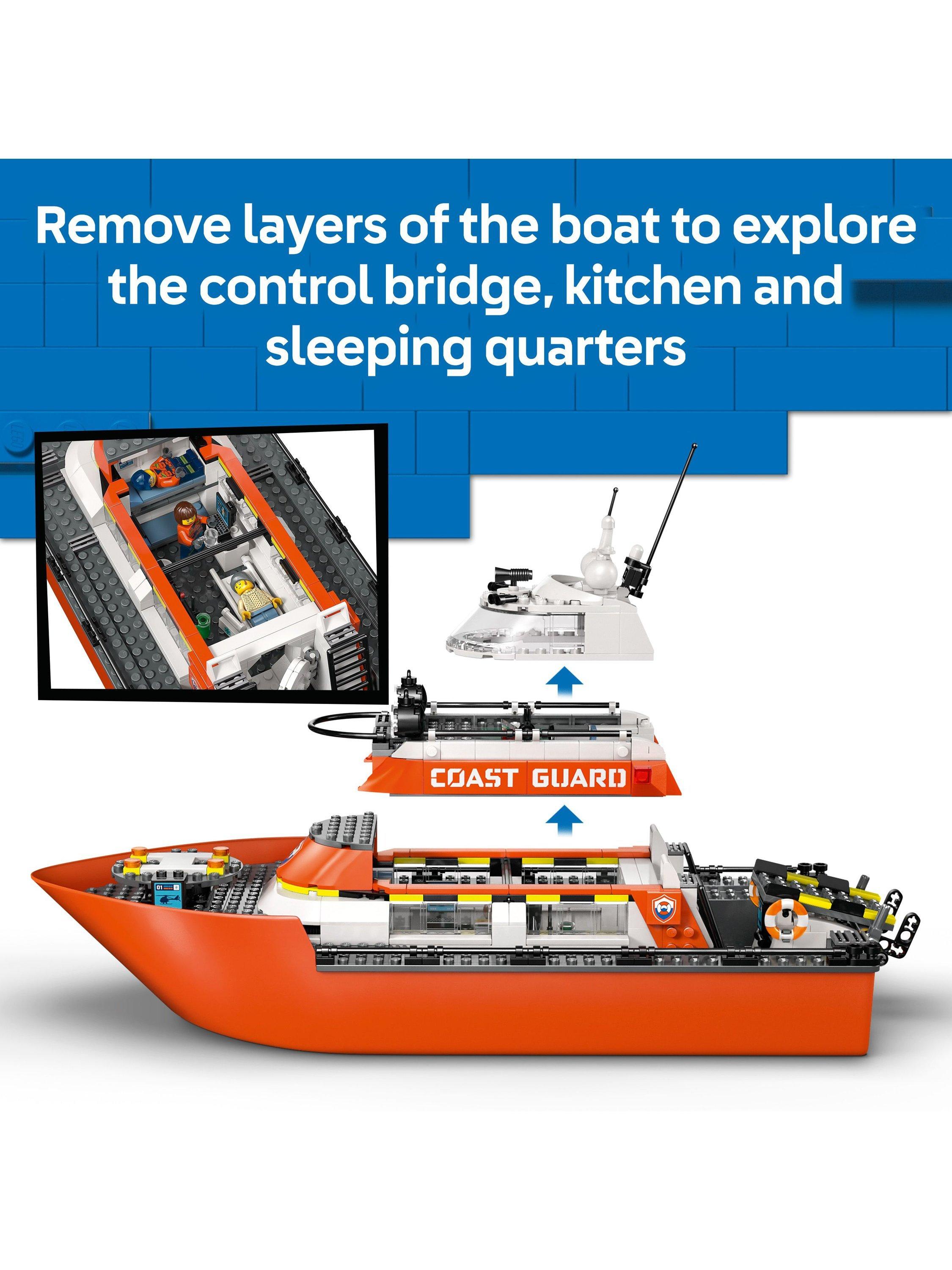 City 60504 Coast Guard Rescue Boat & Helicopter Building Kit