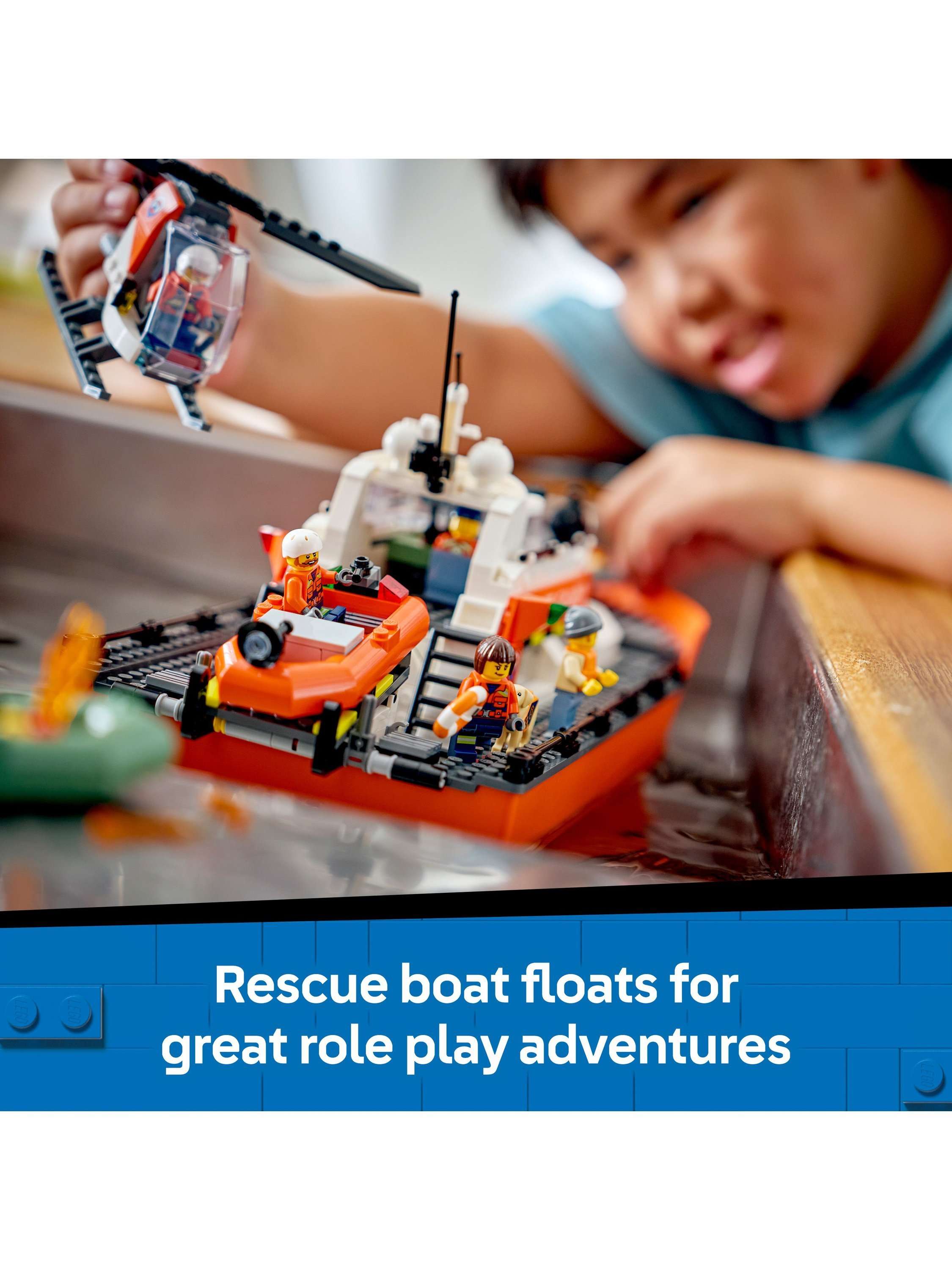 City 60504 Coast Guard Rescue Boat & Helicopter Building Kit