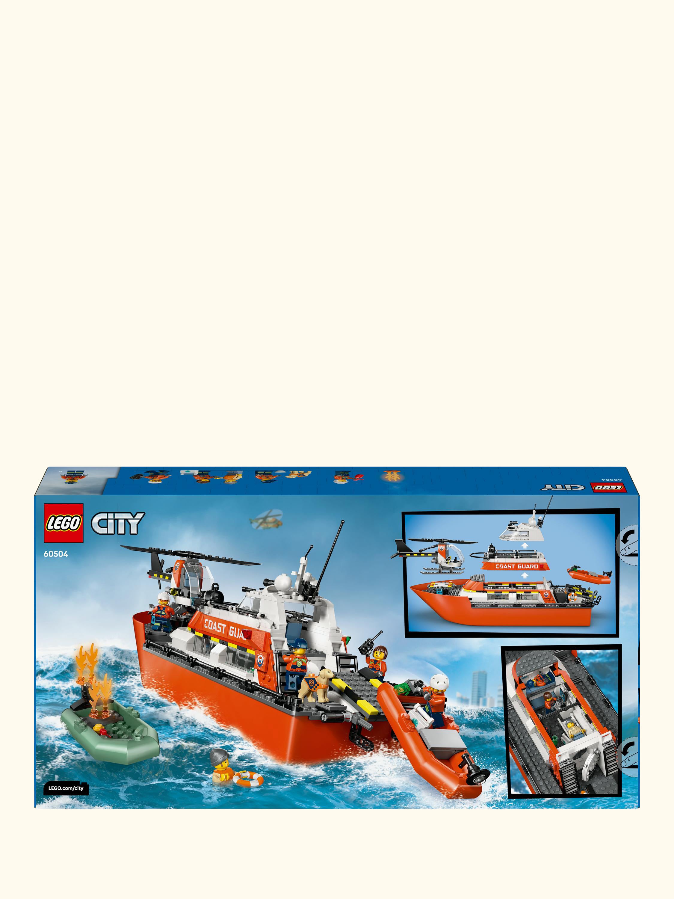 City 60504 Coast Guard Rescue Boat & Helicopter Building Kit