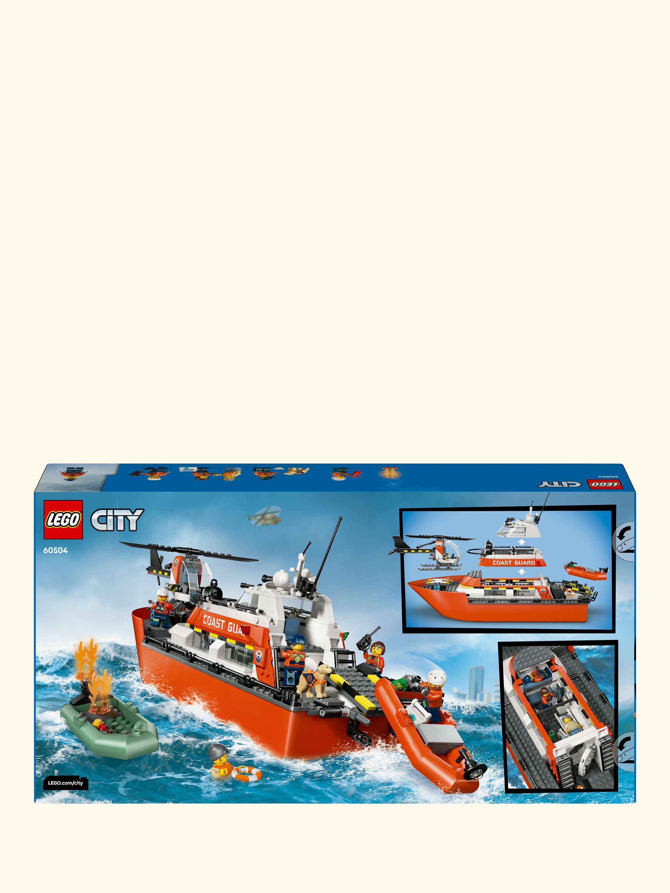 City 60504 Coast Guard Rescue Boat & Helicopter Building Kit
