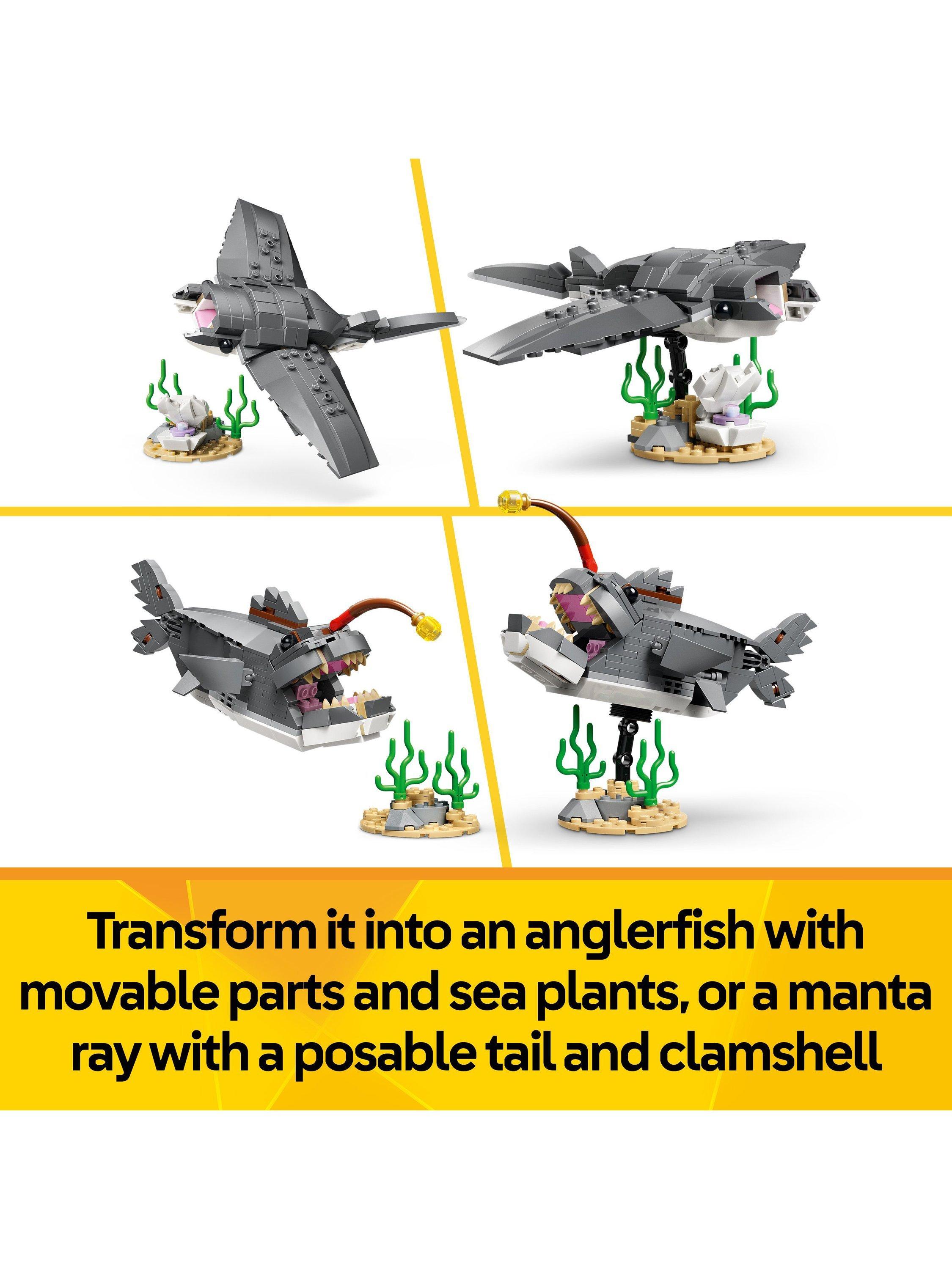 Creator 31381 Fierce Shark with a Treasure Chest 3-in-1 Building Toy