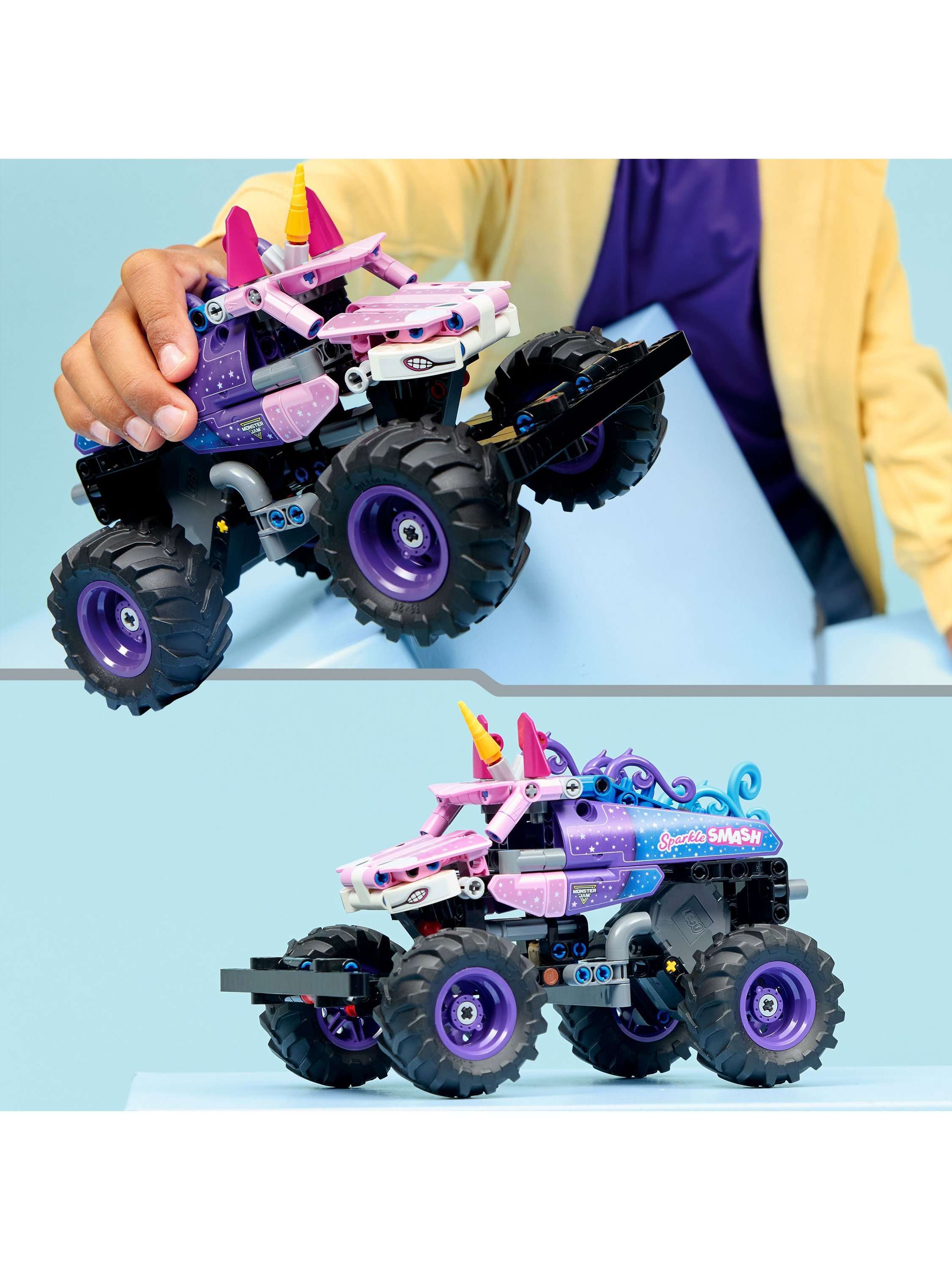 Technic 42220 Monster Jam Sparkle Smash Pull-Back Truck