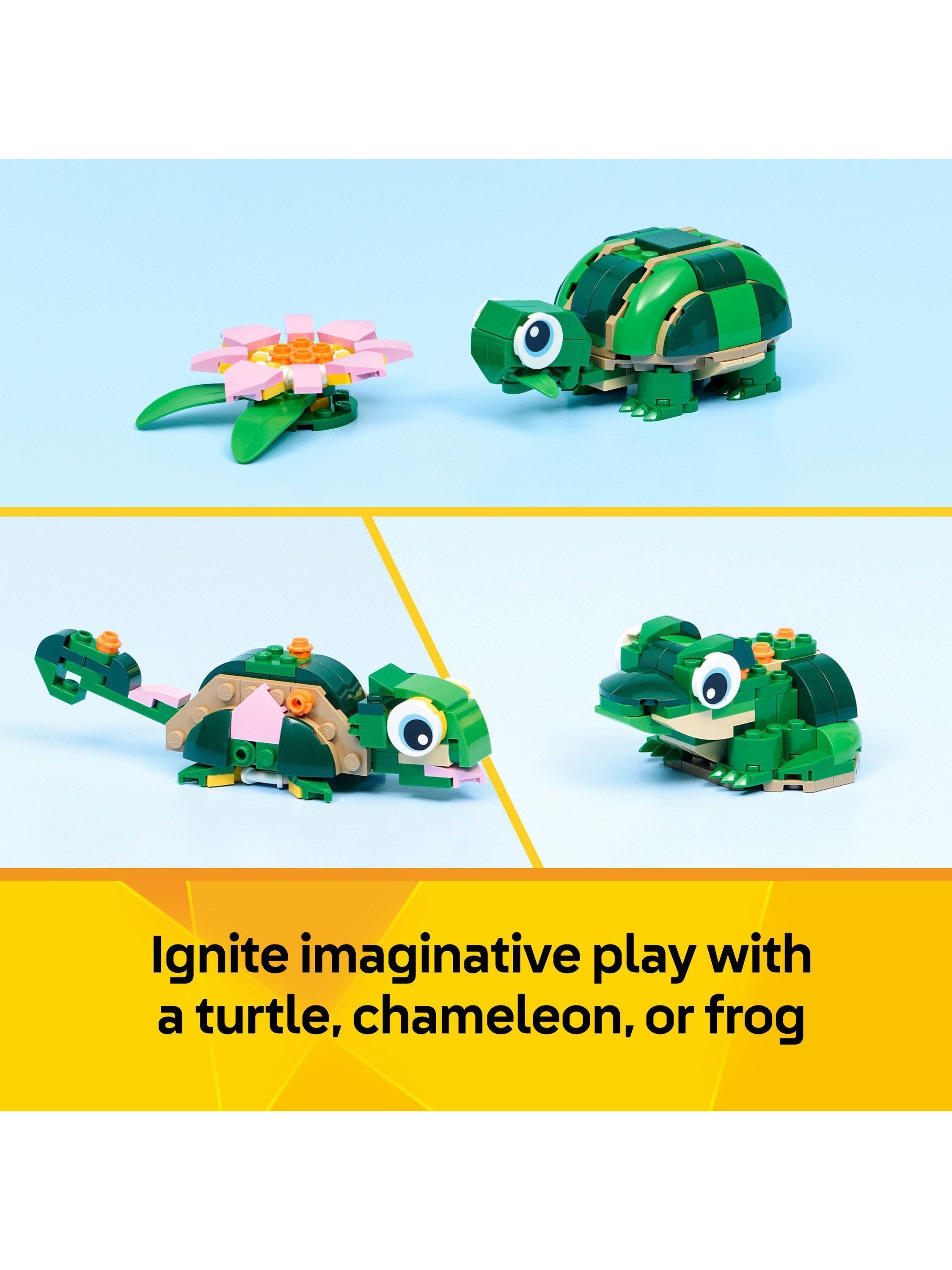 Creator 31377 Turtle with a Water Lily Flower 3-in-1 Building Toy