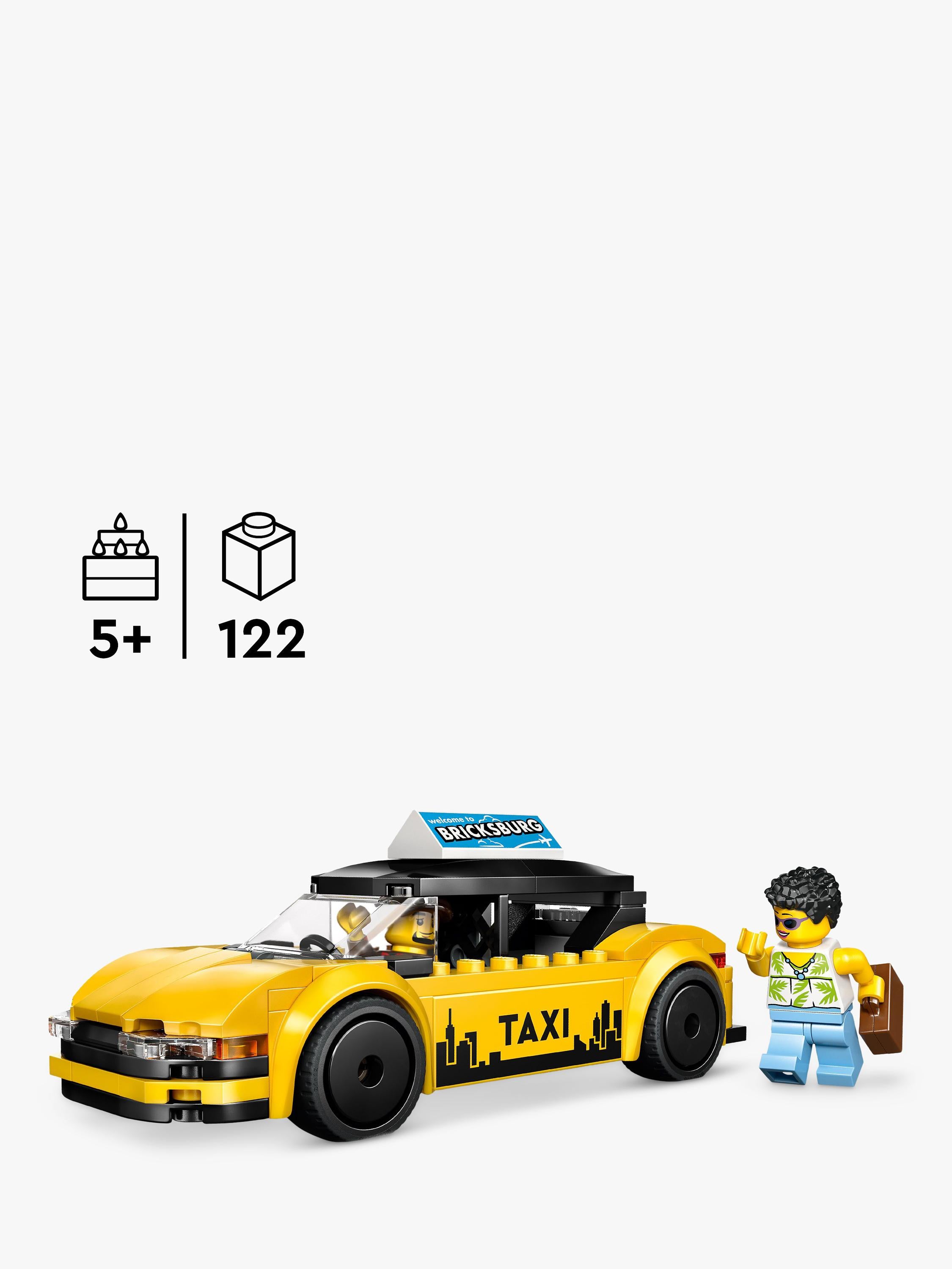 City 60487 Yellow Taxi Model Car Playset