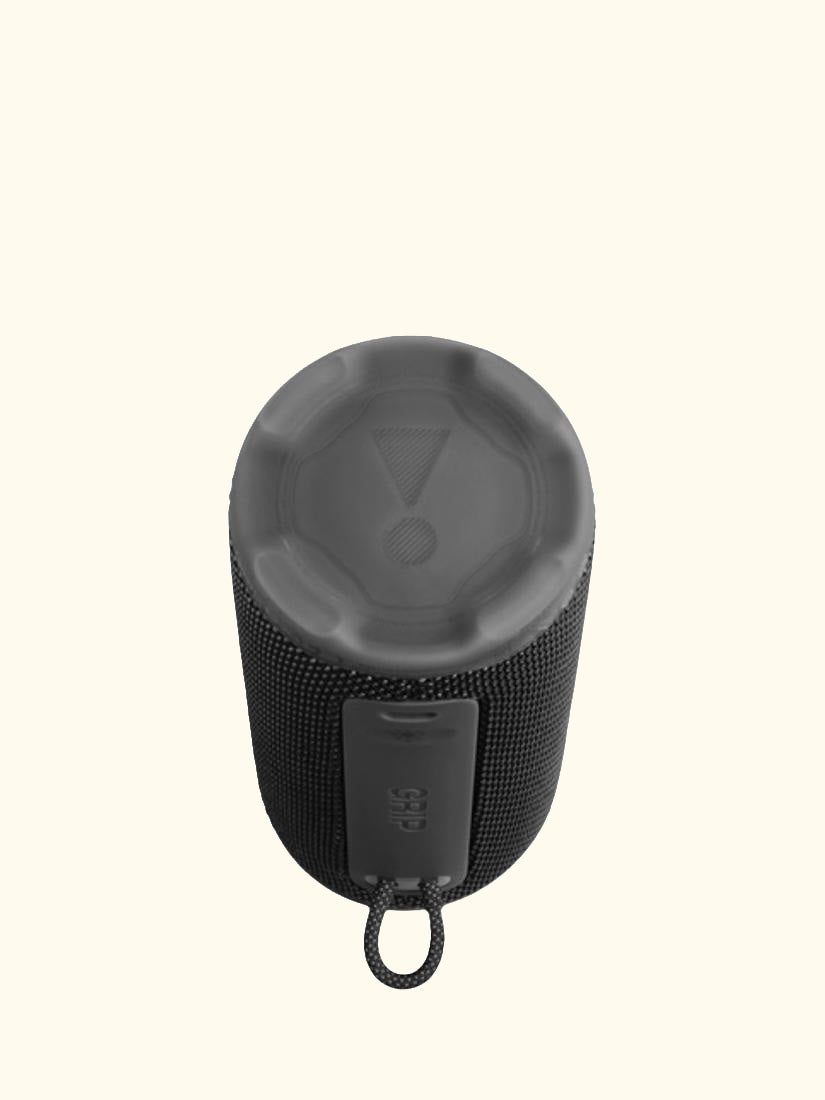 Grip Bluetooth Waterproof Portable Speaker with Ambient Light, Black