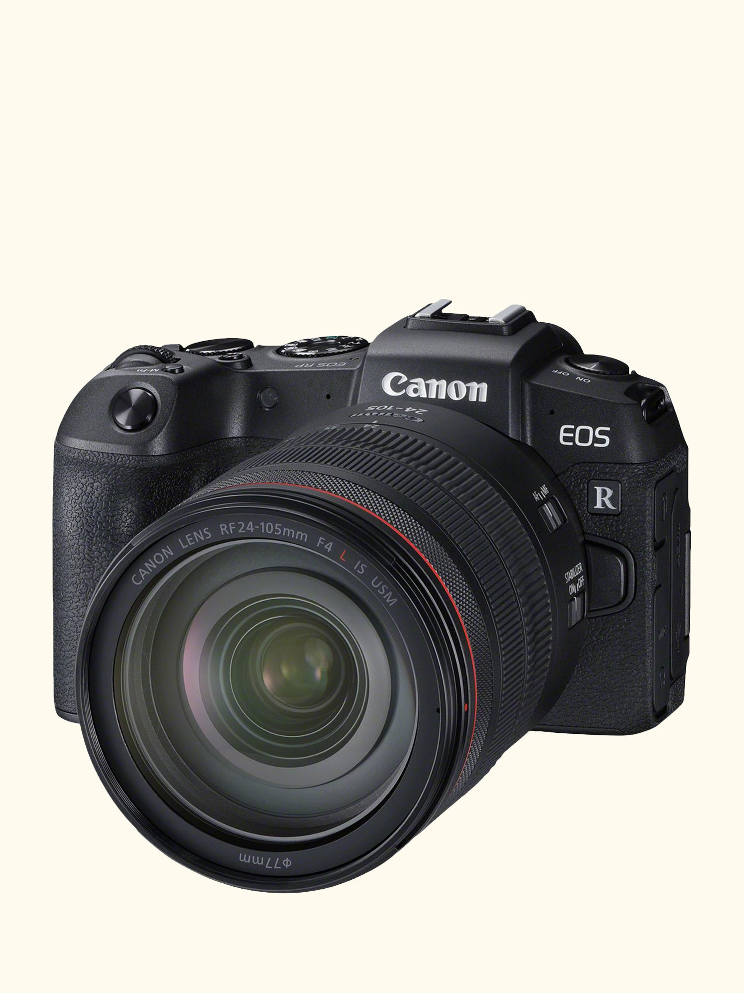 EOS RP Compact System Camera with RF 24-105mm IS STM Lens, 4K Ultra HD, 26.2MP, Wi-Fi, Bluetooth, OLED EVF, 3" Vari-Angle Touch Screen, Black