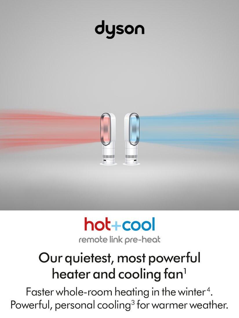 Hot+Cool HF1 Remote Link Pre-heat Heater & Cooling Fan, White/White
