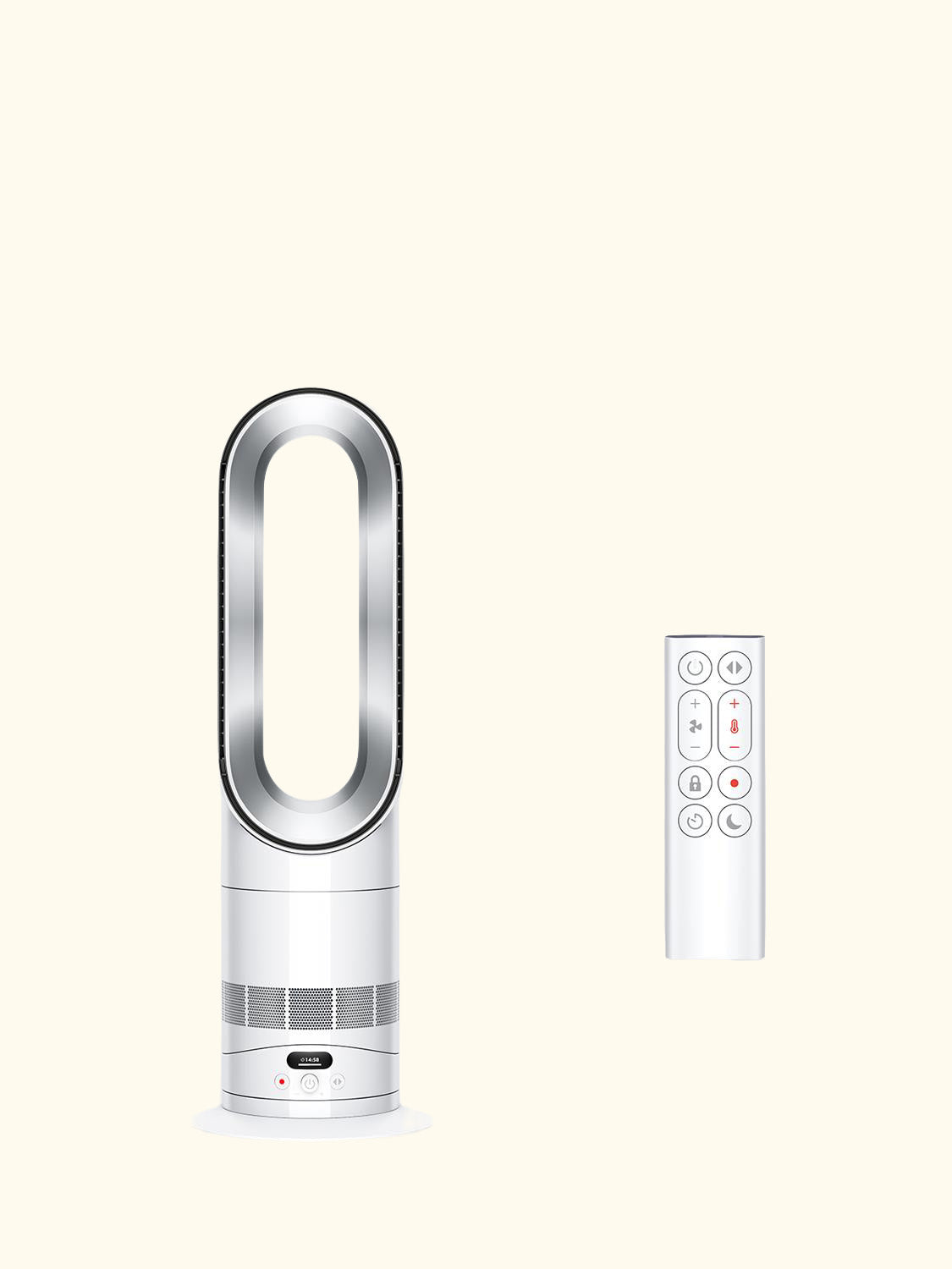 Hot+Cool HF1 Remote Link Pre-heat Heater & Cooling Fan, White/White