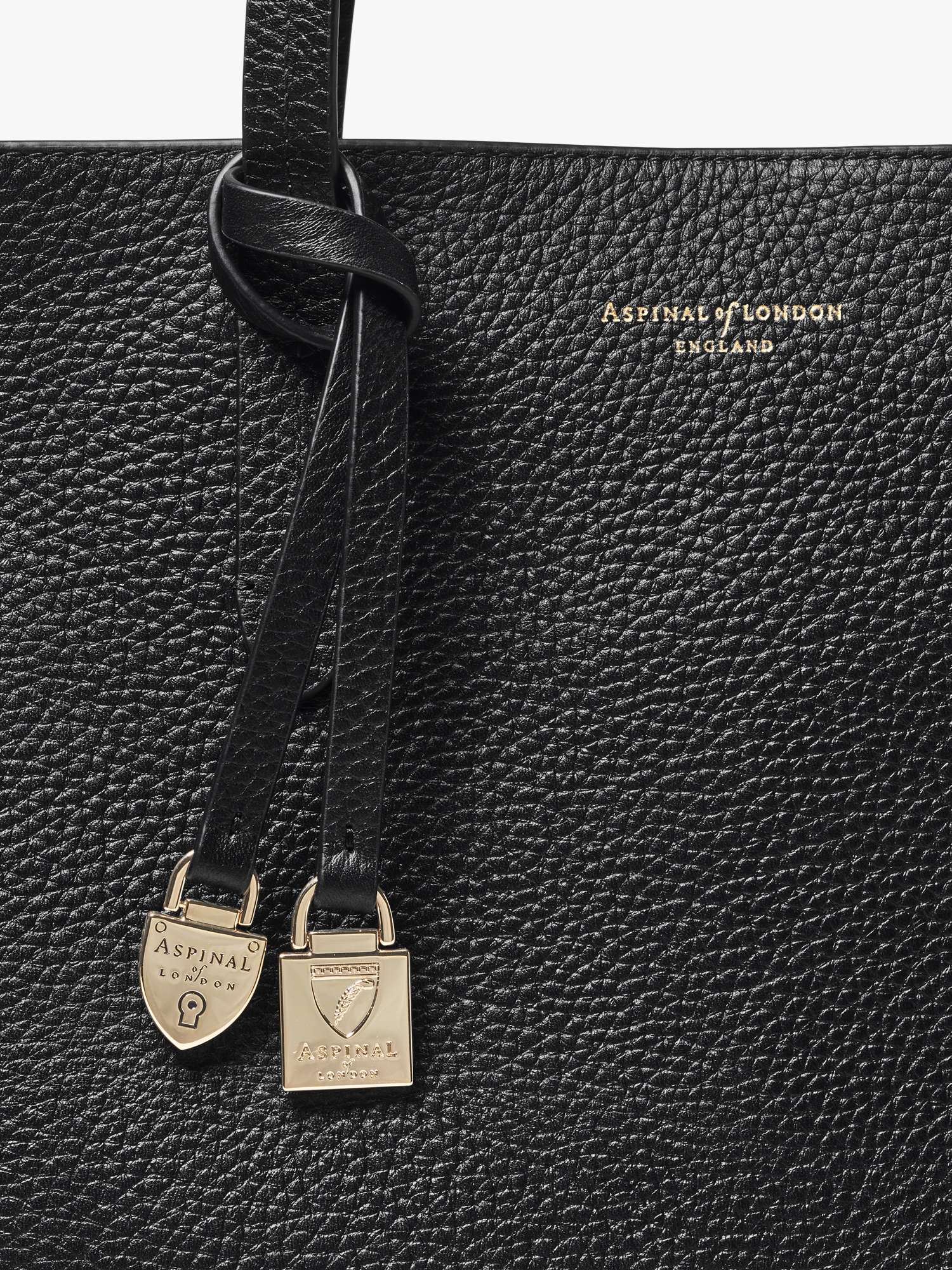 East West Leather Tote Bag, Black