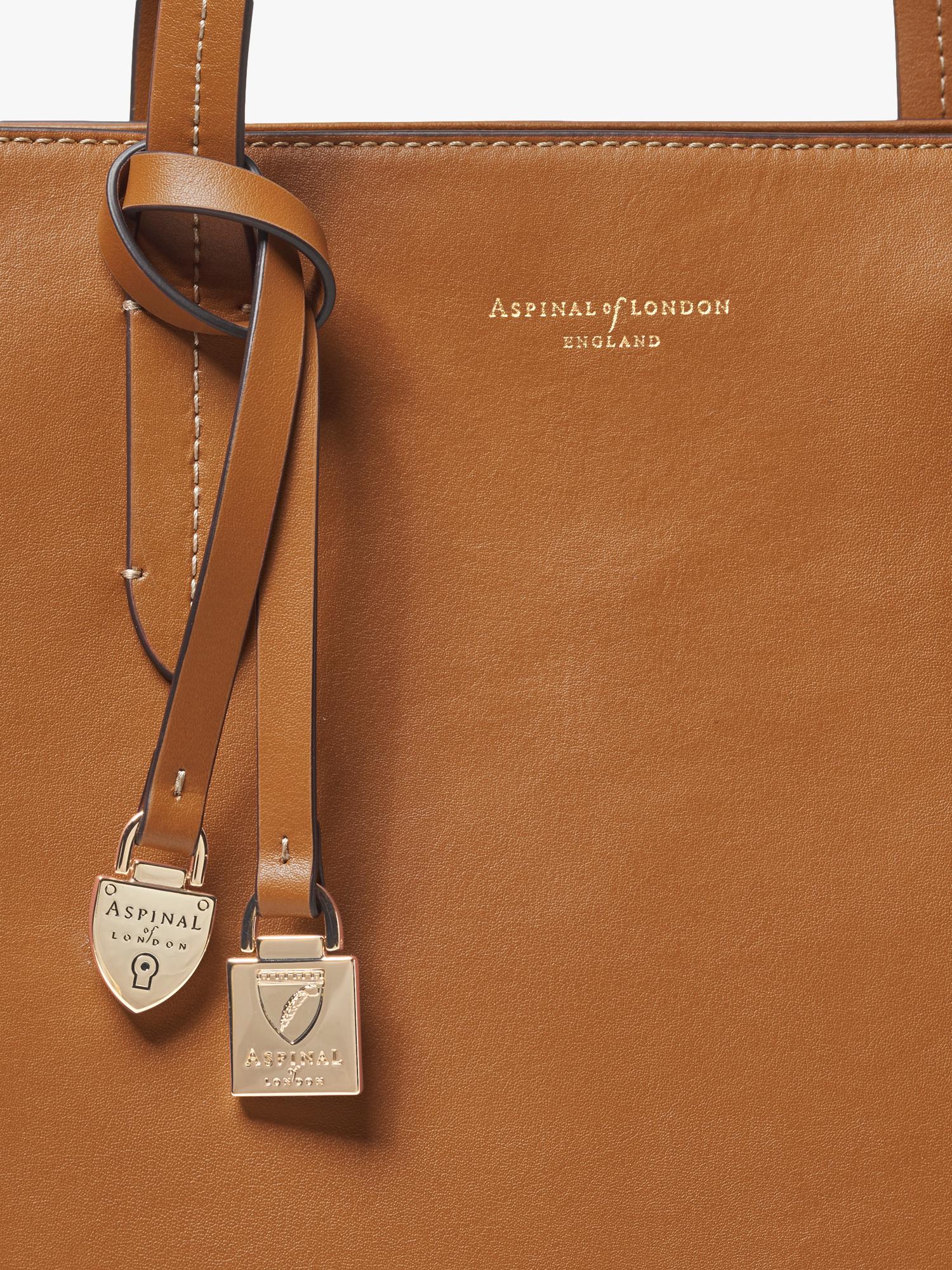 East West Leather Tote Bag, Tan