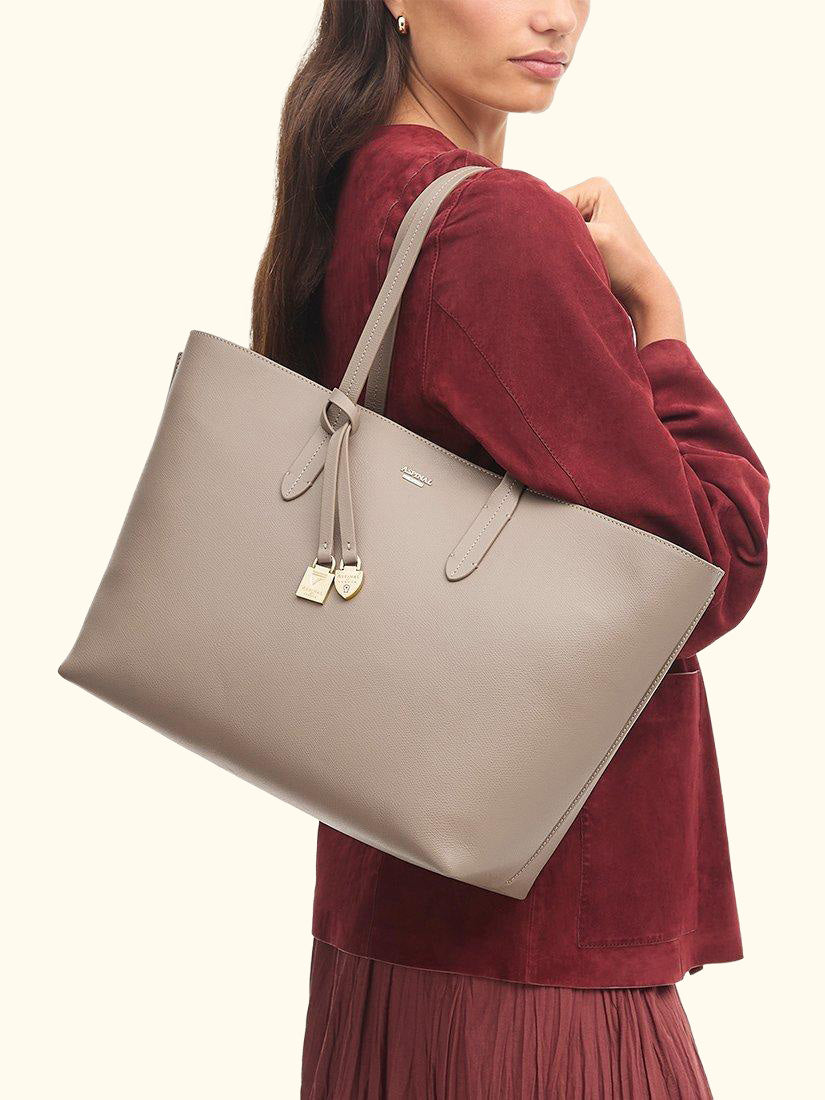 East West Leather Tote Bag