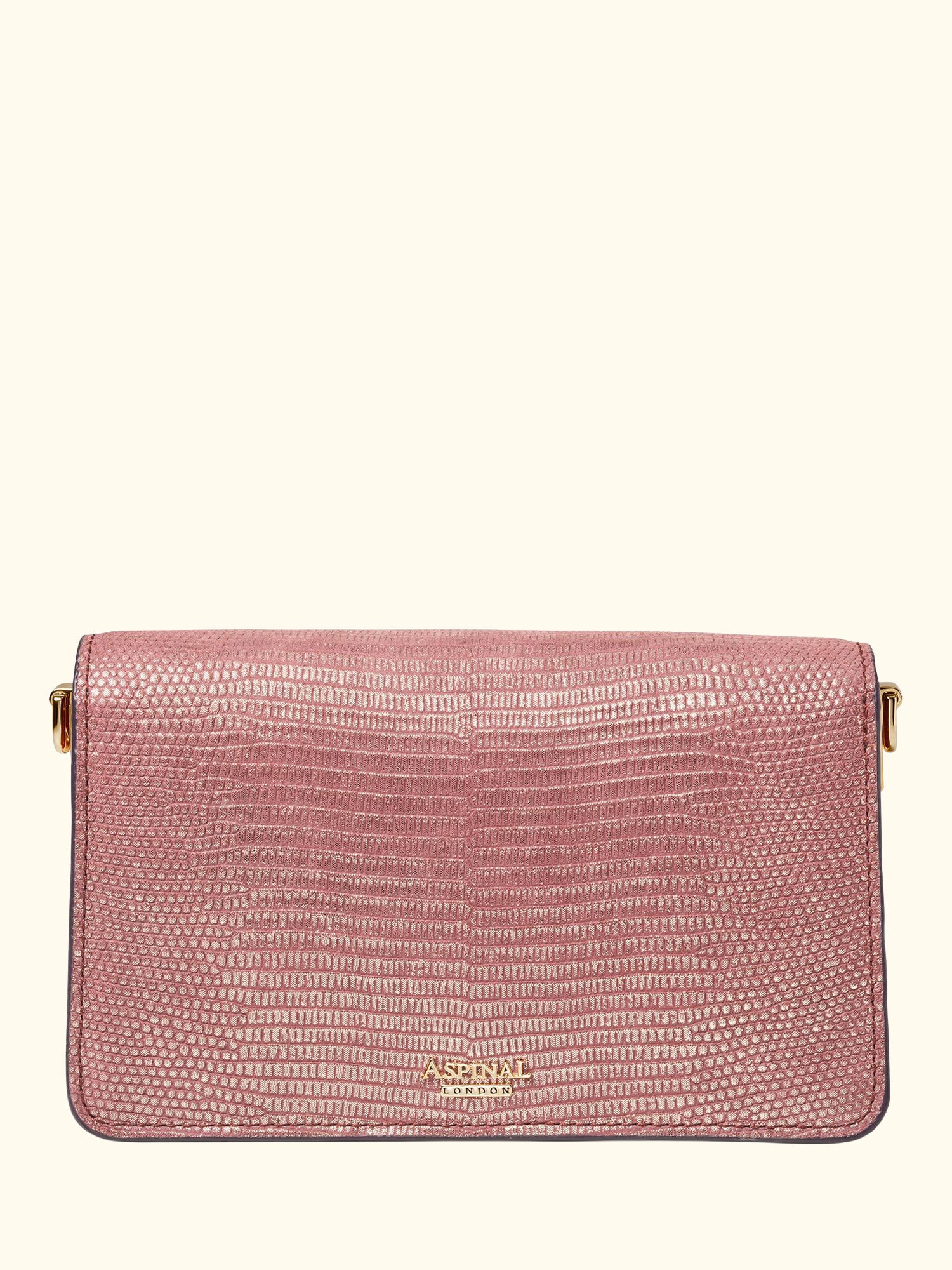 Eliza Leather Clutch Bag, Cassis