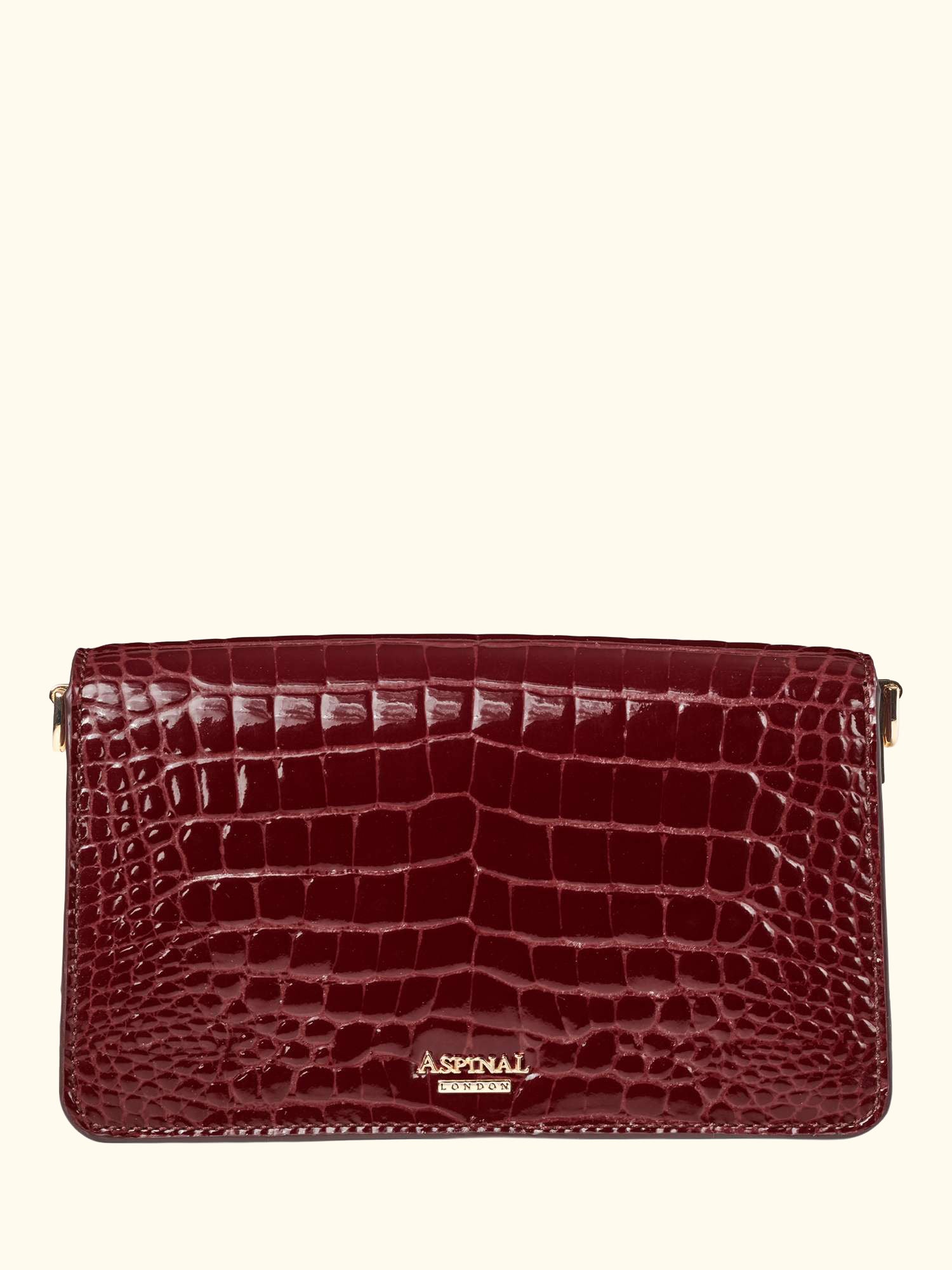 Eliza Leather Clutch Bag, Merlot