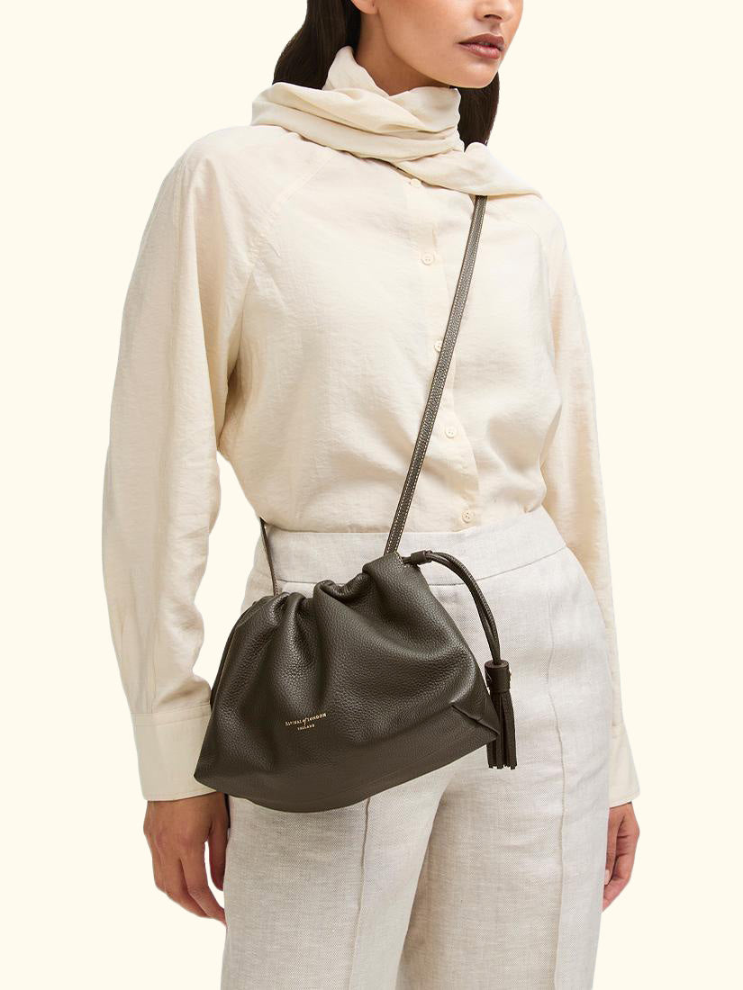 Hudson Large Leather Pouch Bag