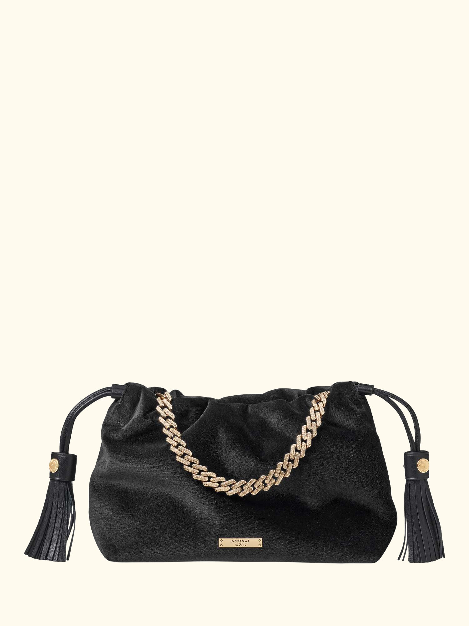 Amelia Velvet Evening Bag, Black
