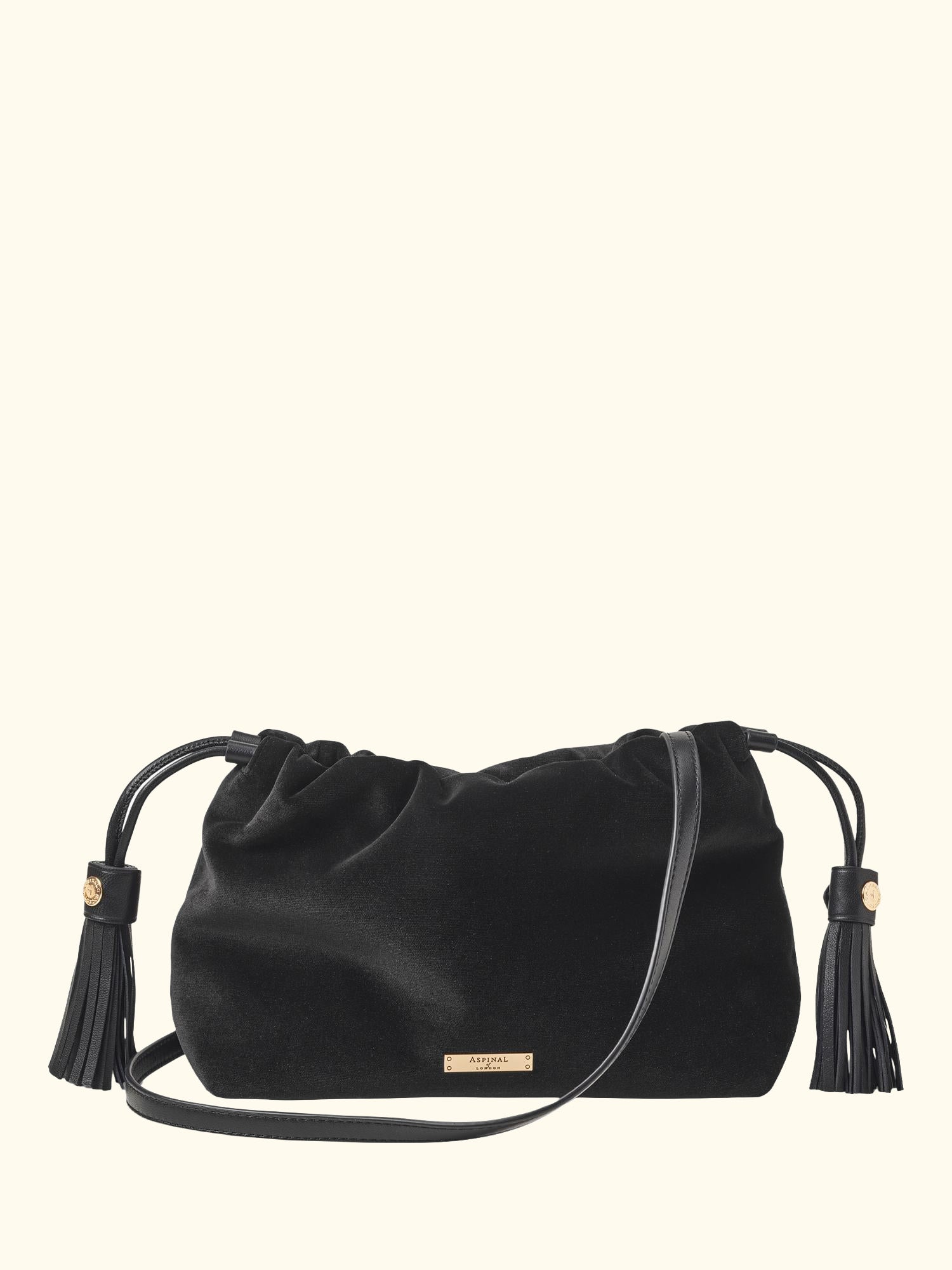Amelia Velvet Evening Bag, Black