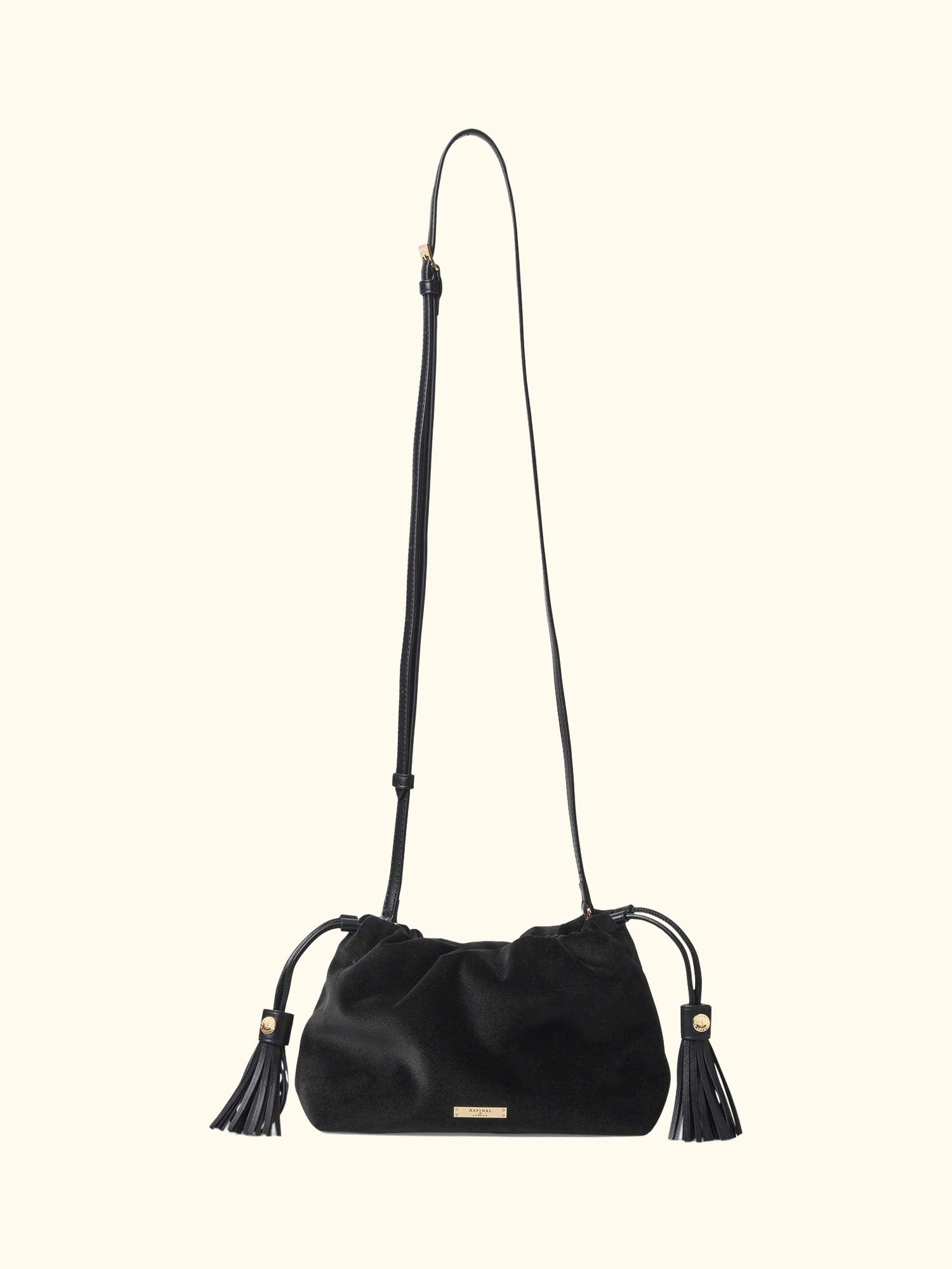 Amelia Velvet Evening Bag, Black