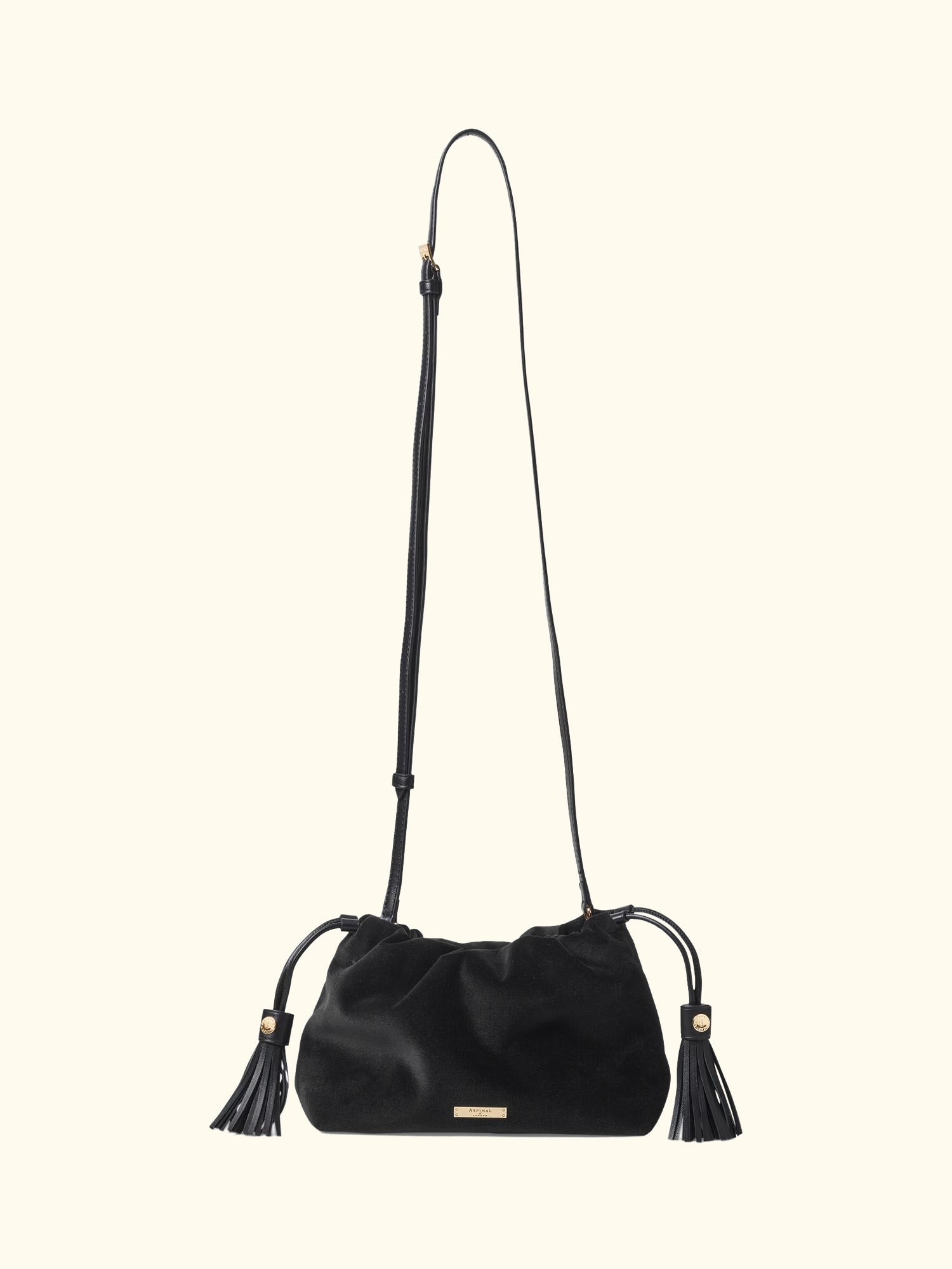 Amelia Velvet Evening Bag, Black