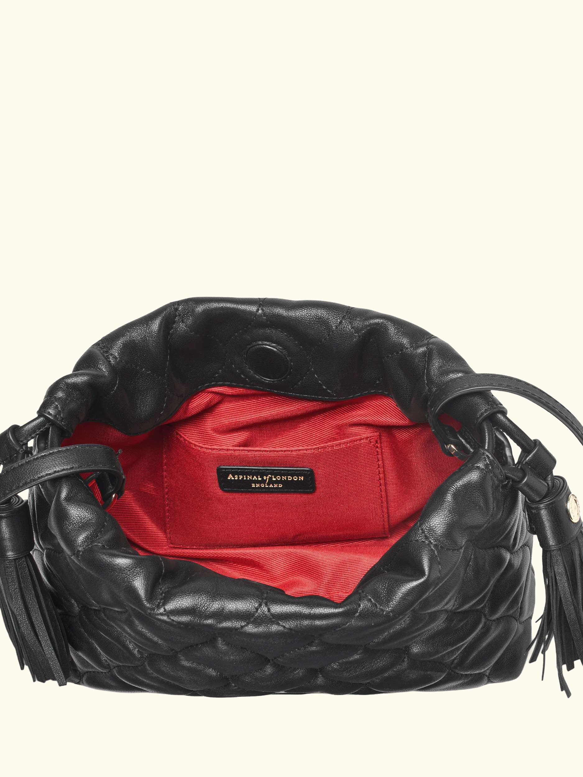 Amelia Quilted Leather Evening Bag, Black