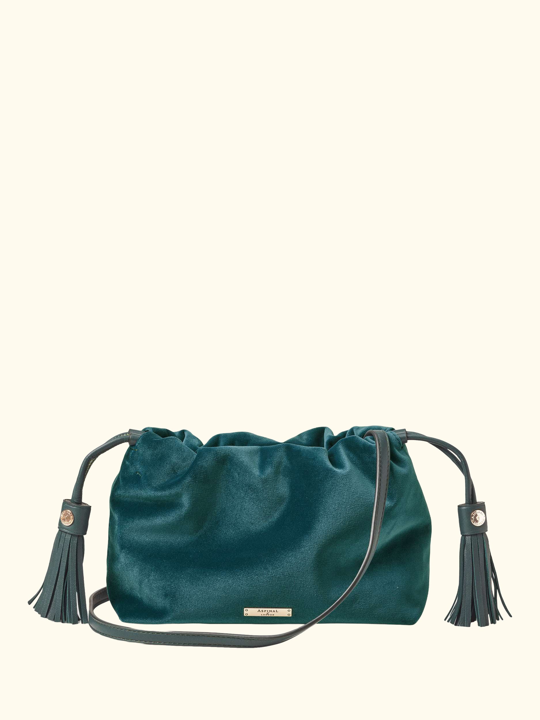 Amelia Velvet Evening Bag, Peacock