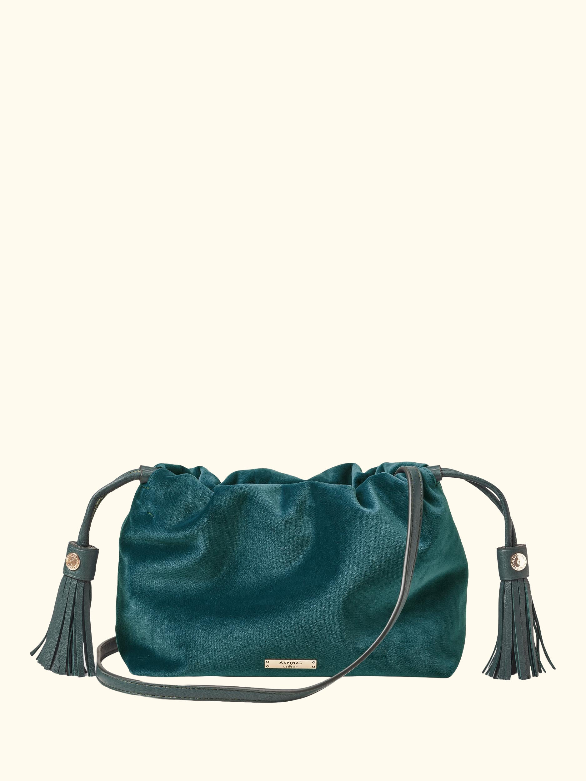 Amelia Velvet Evening Bag, Peacock