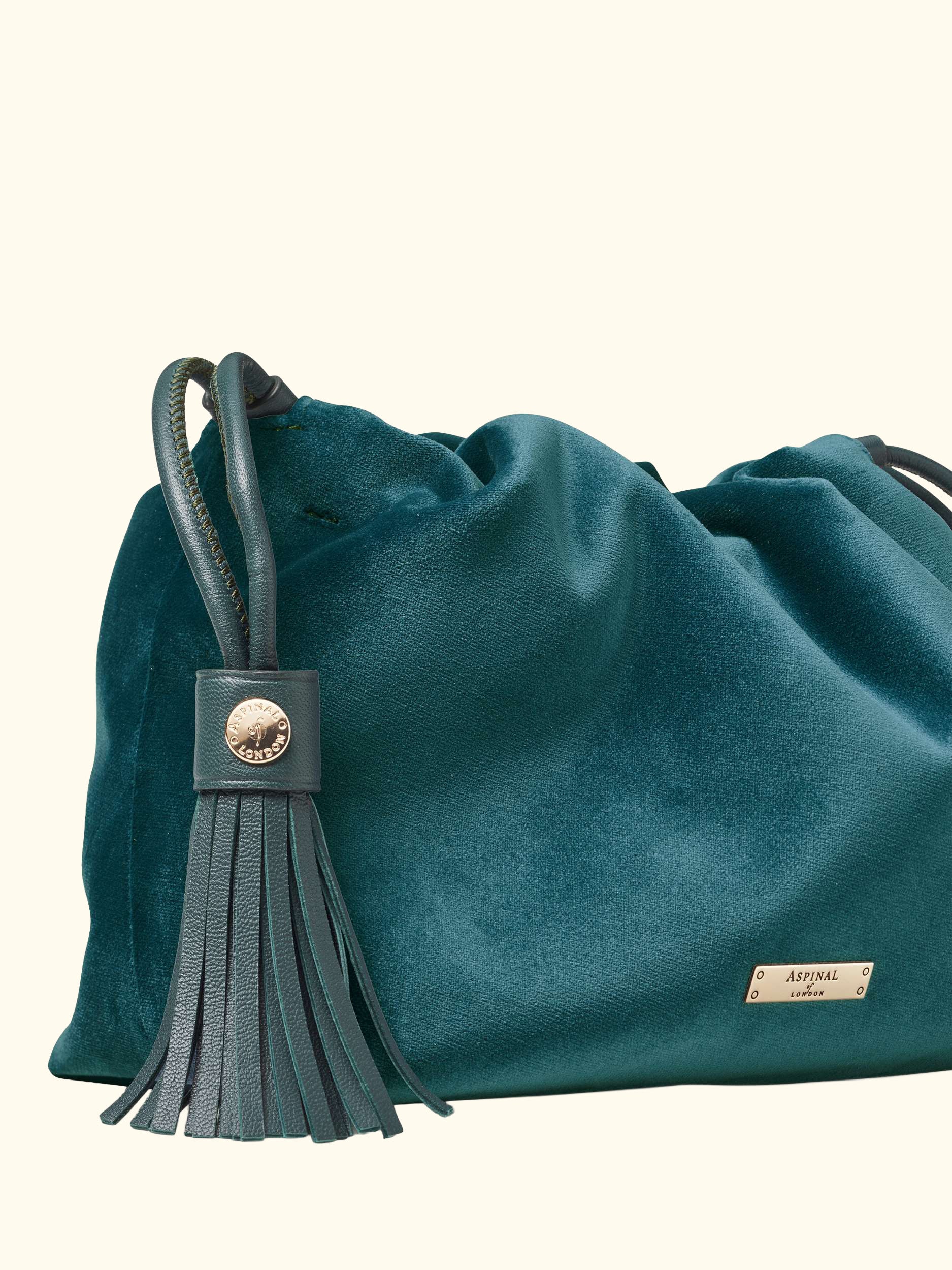 Amelia Velvet Evening Bag, Peacock