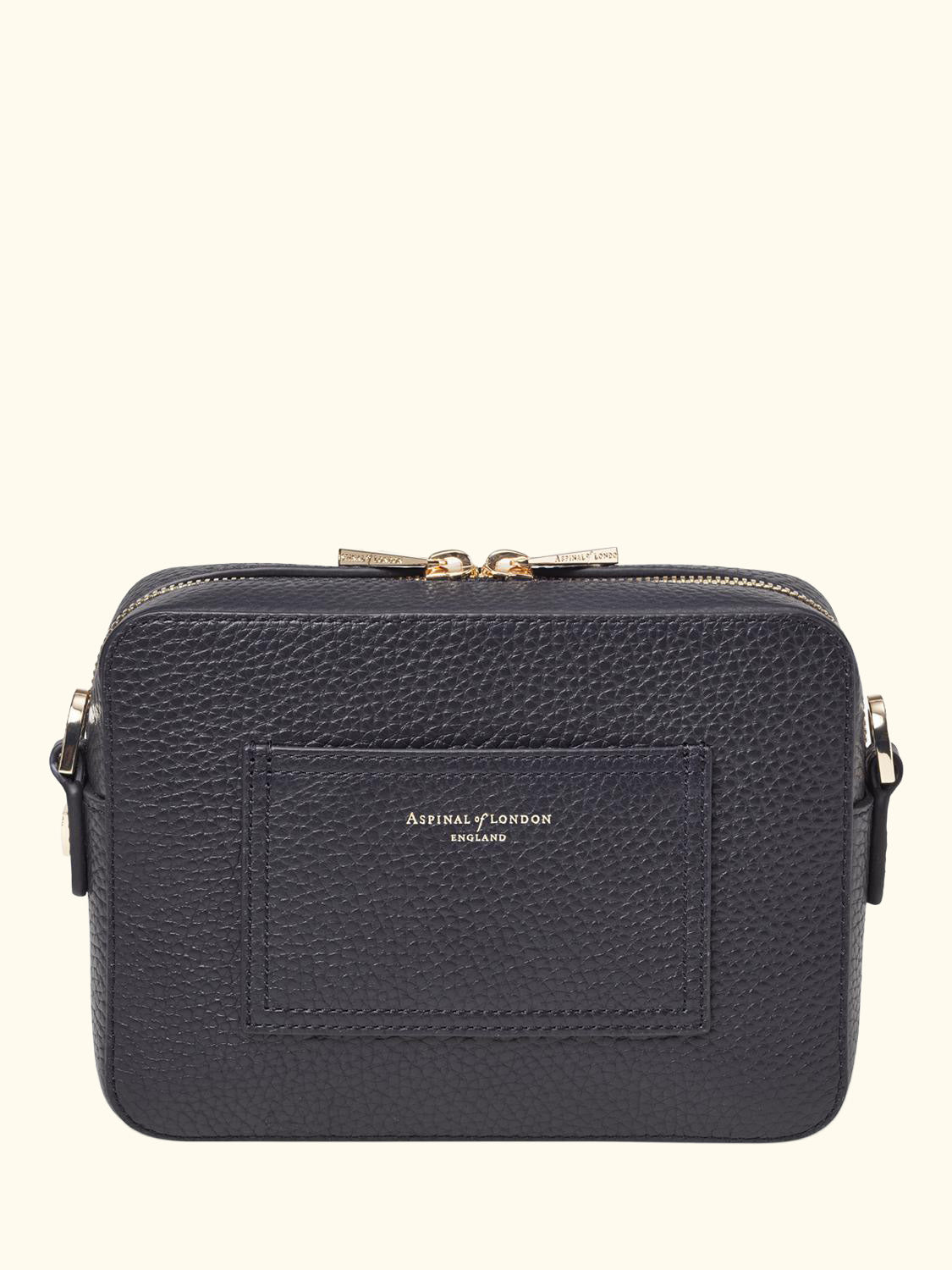 Leather Crossbody Camera Bag, Navy