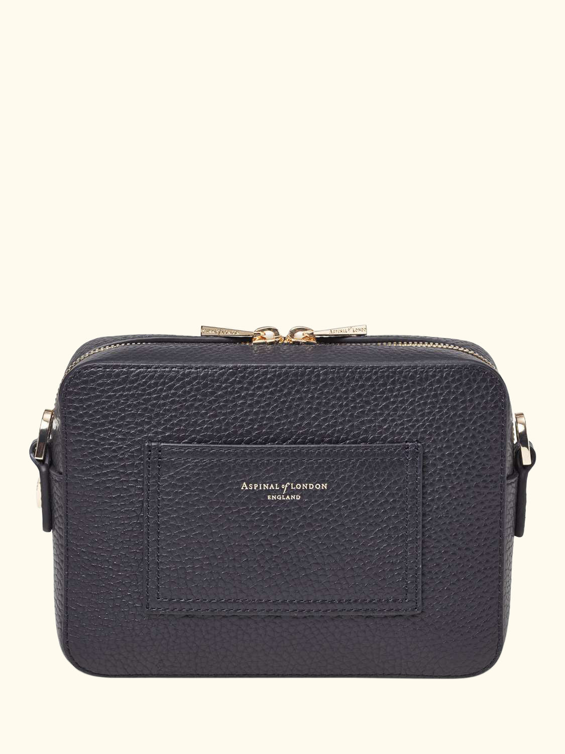 Leather Crossbody Camera Bag, Navy