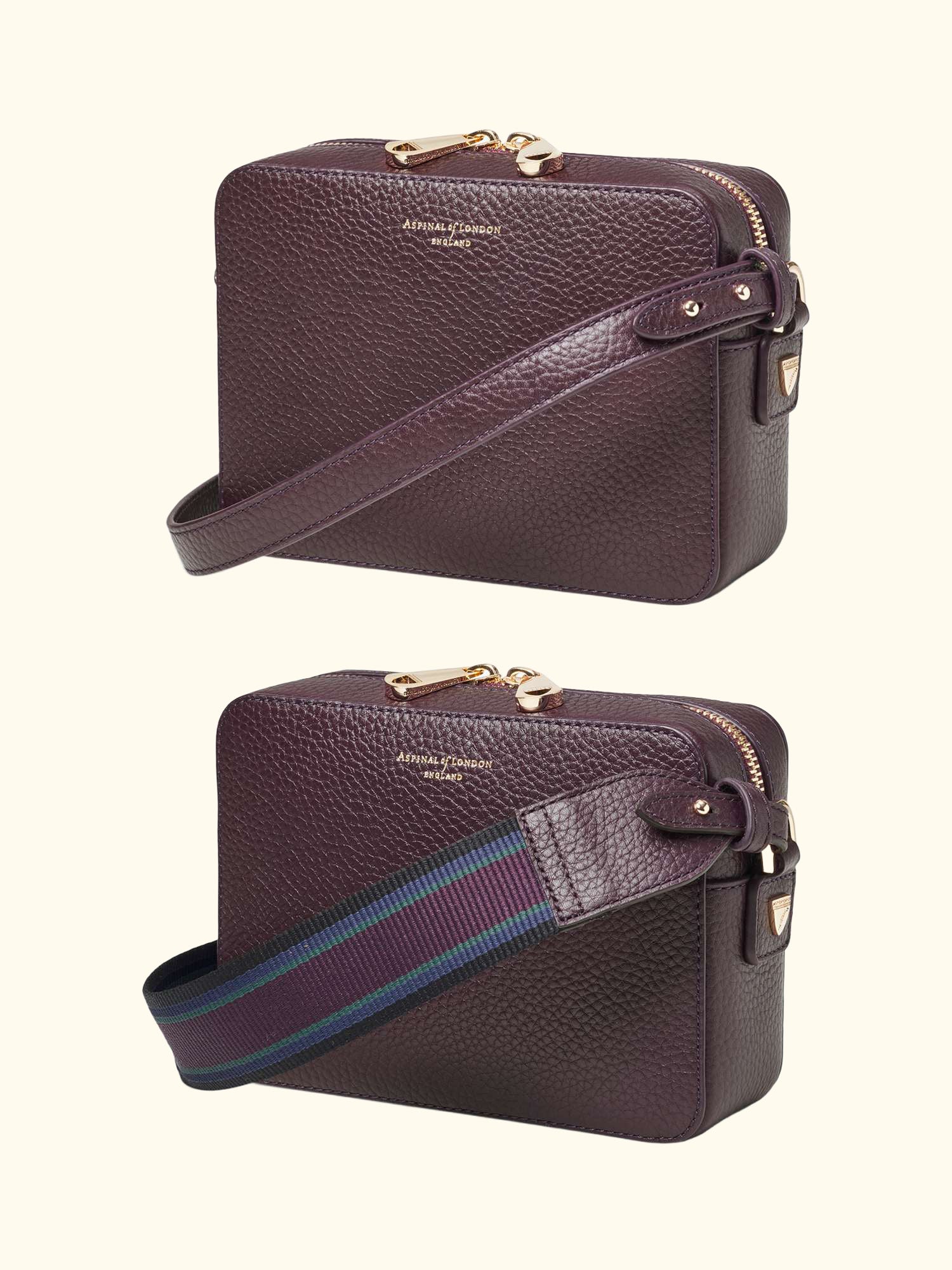 Leather Crossbody Camera Bag, Fig