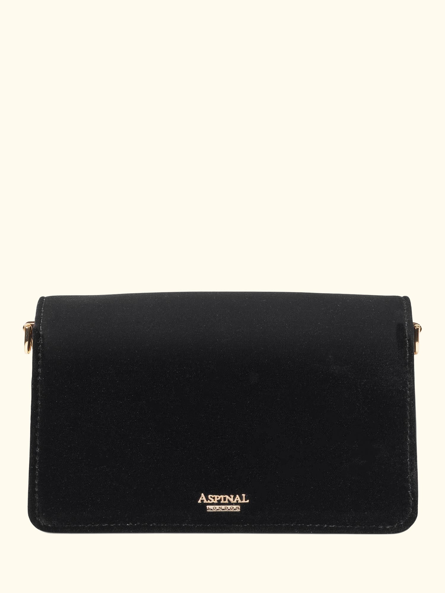 Eliza Velvet Clutch Bag, Black