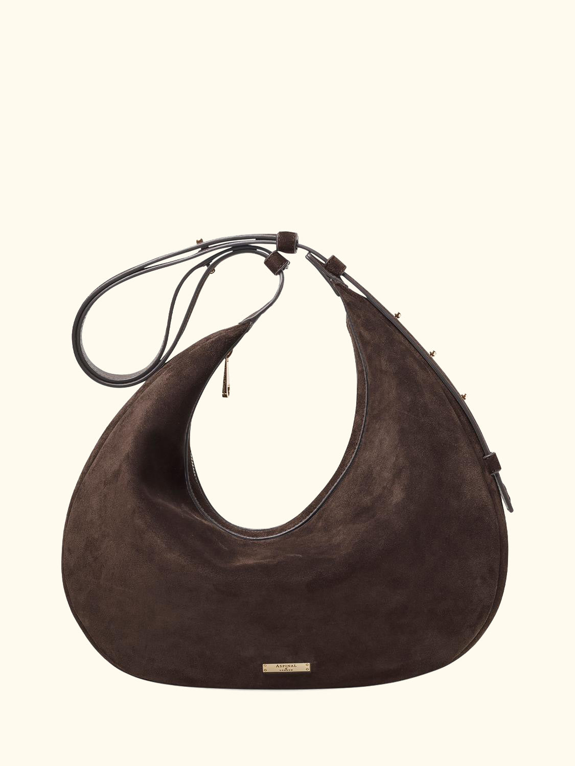 Hudson Suede Slouchy Hobo Bag, Chocolate