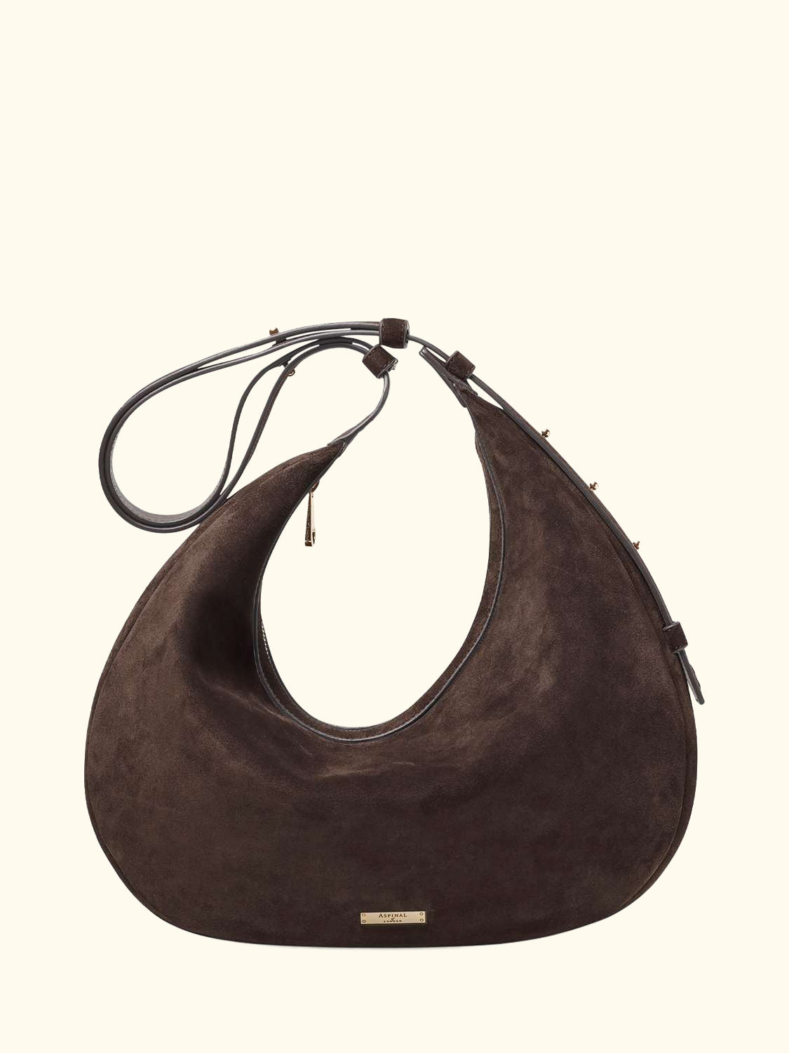 Hudson Suede Slouchy Hobo Bag, Chocolate