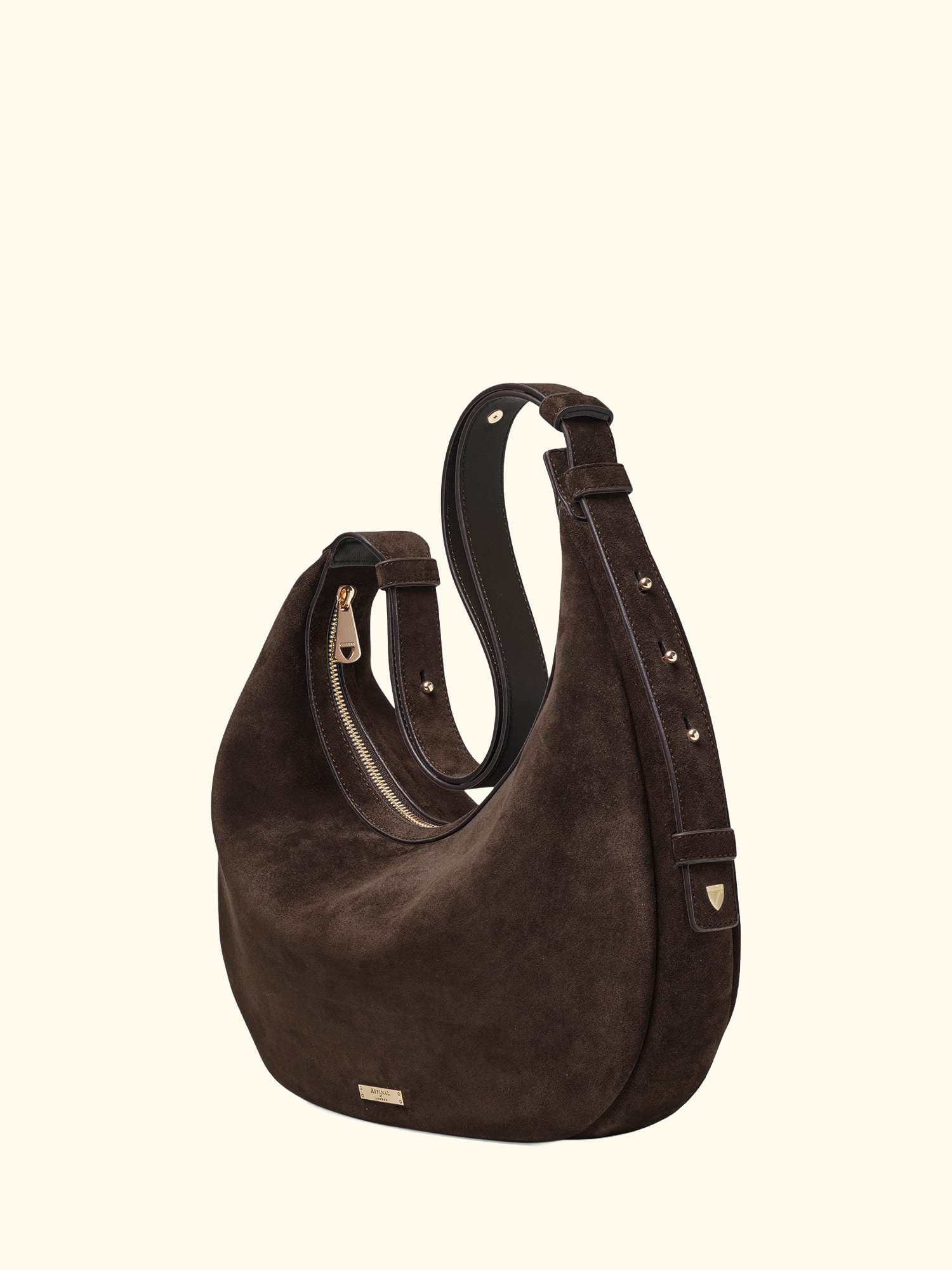 Hudson Suede Slouchy Hobo Bag, Chocolate