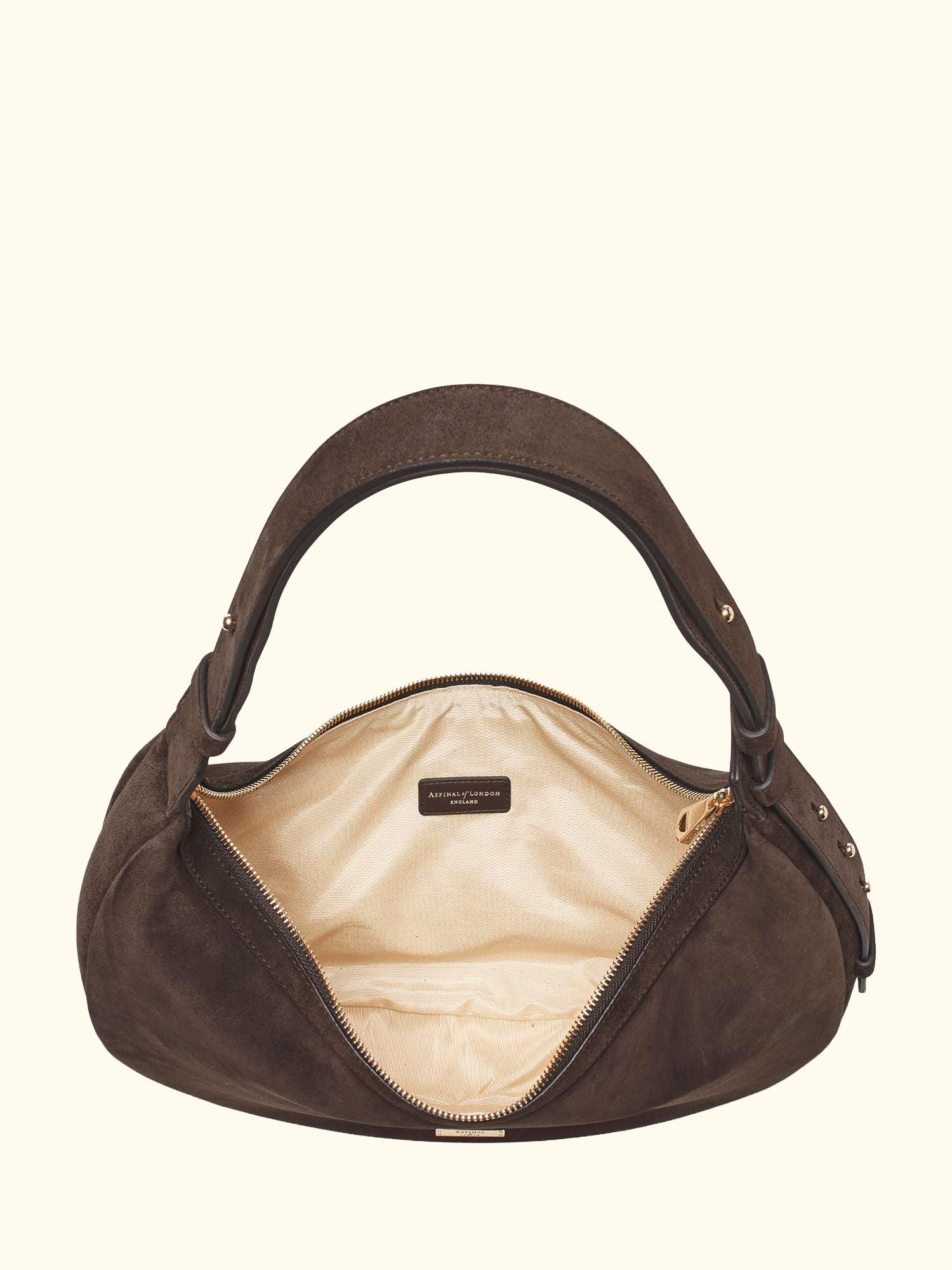 Hudson Suede Slouchy Hobo Bag, Chocolate