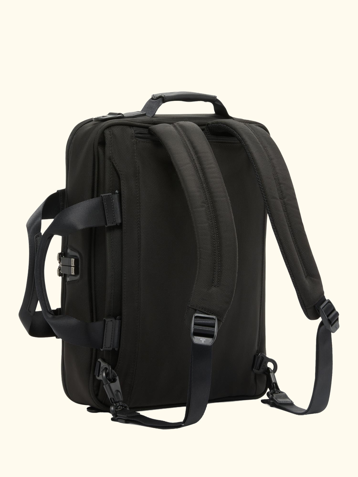 Alpha Three Way Convertible Briefcase, Black