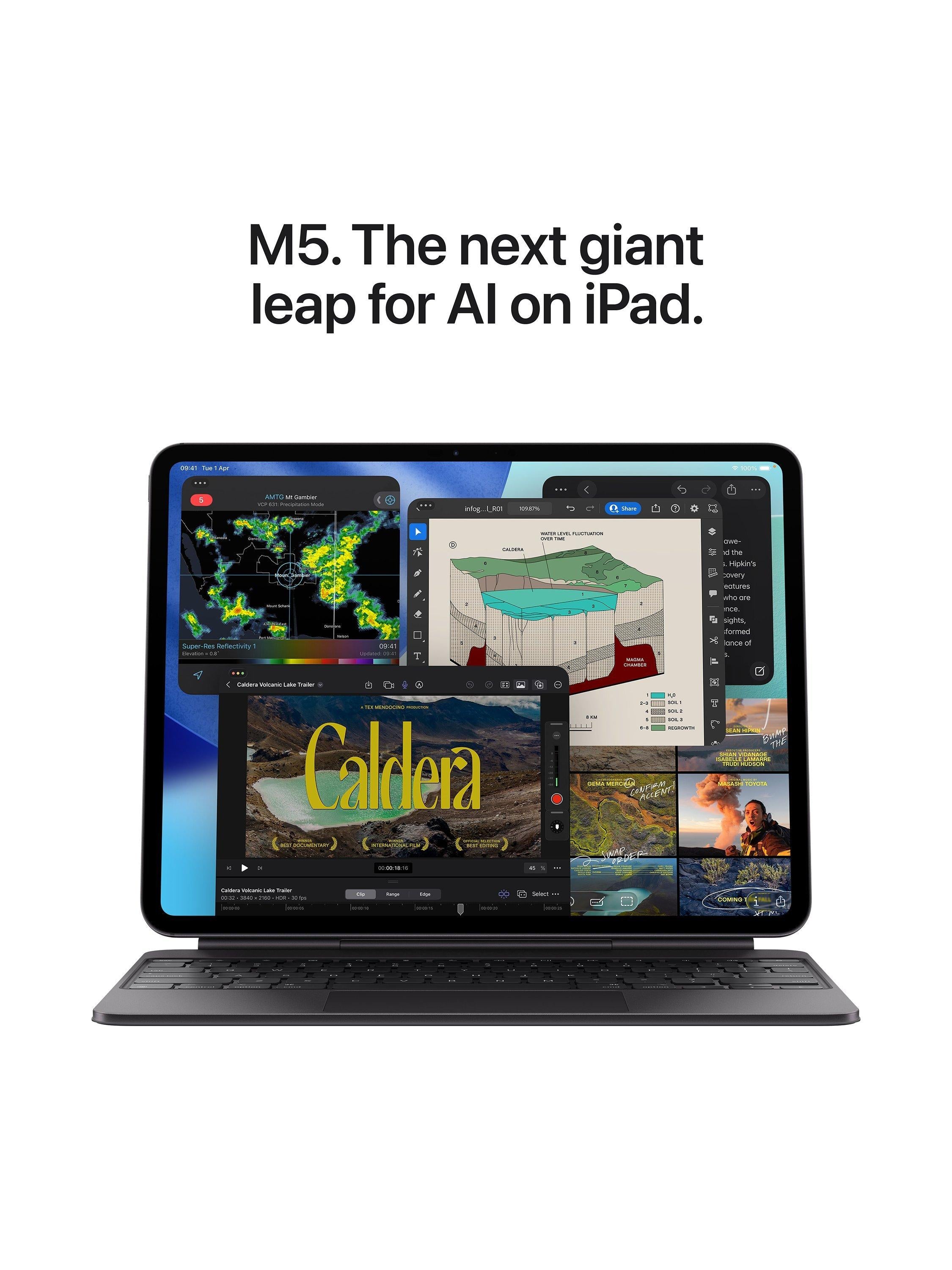 2025 Apple iPad Pro 11", M5 Processor, iPadOS, Wi-Fi & Cellular, 1TB