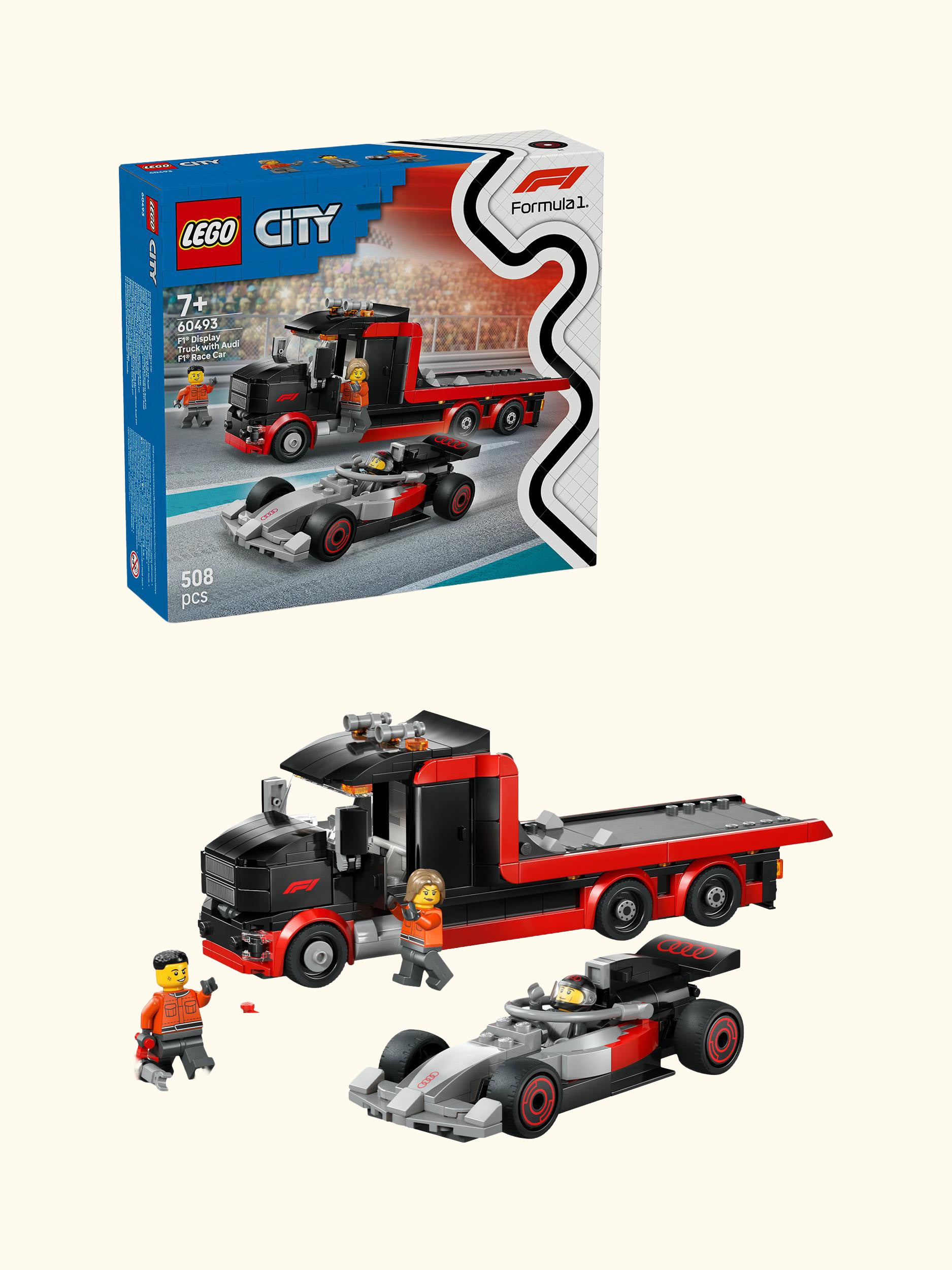 City 60493 F1 Display Truck with Audi F1 Race Car Toy