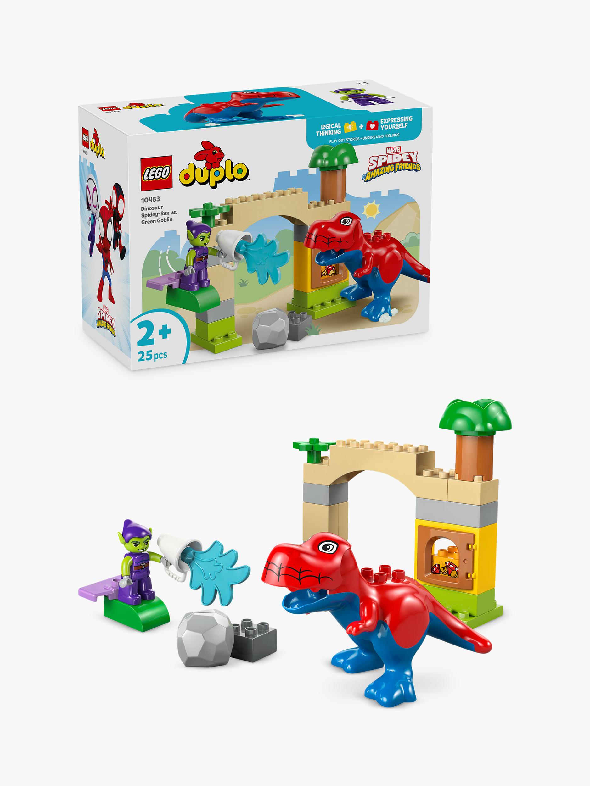DUPLO 10463 Marvel Dinosaur Spidey-Rex vs. Green Goblin Super Hero Building Toy